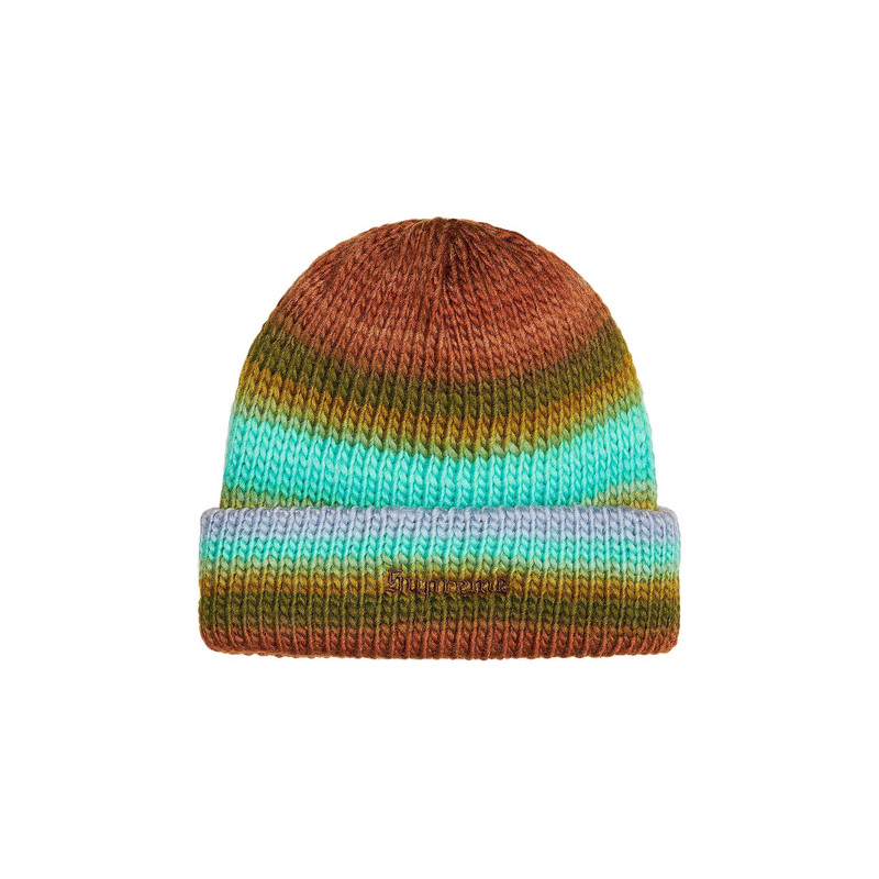Supreme Ombre Stripe Beanie 'Olive' - 1