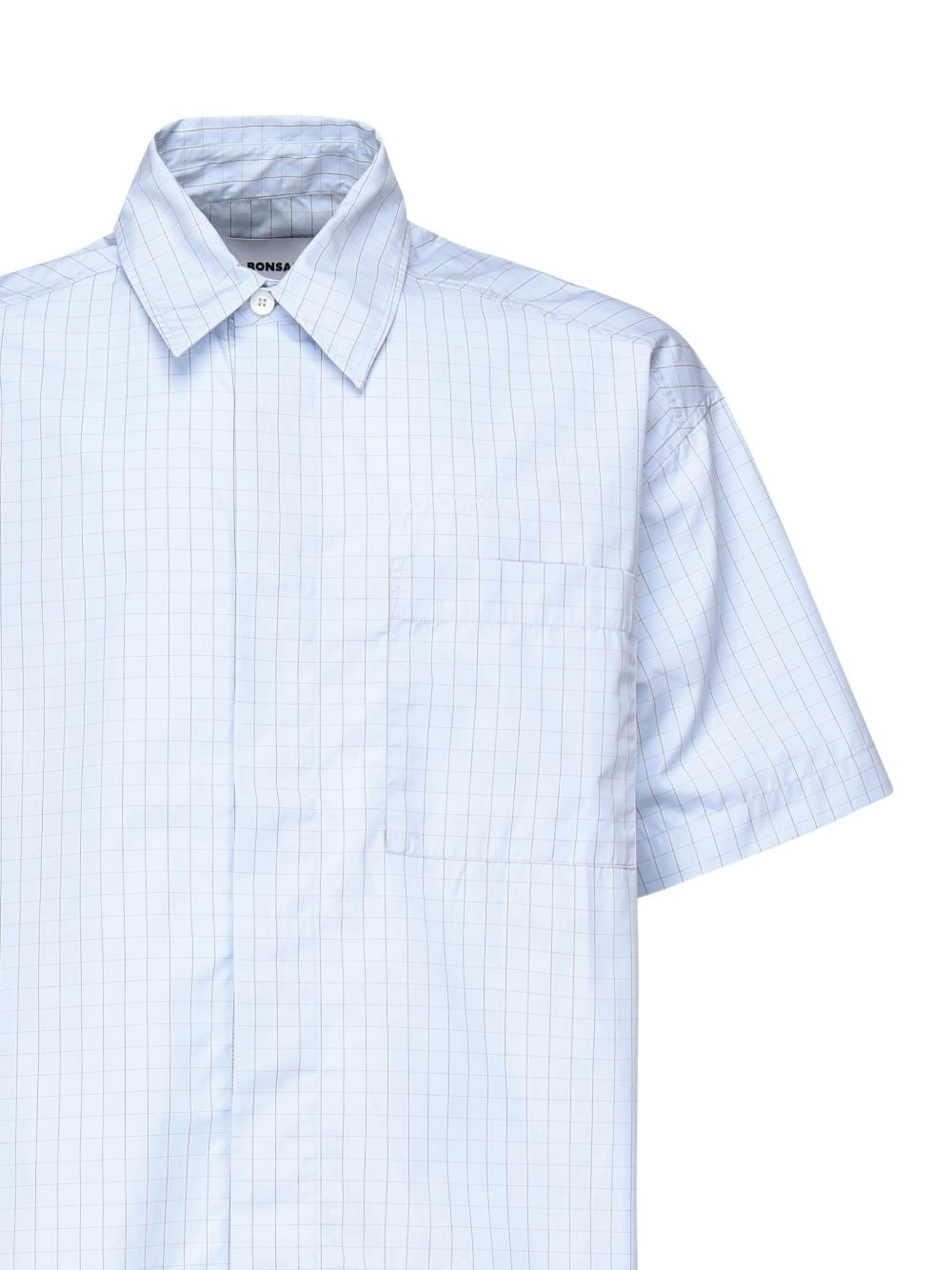 checked short-sleeve shirt - 3