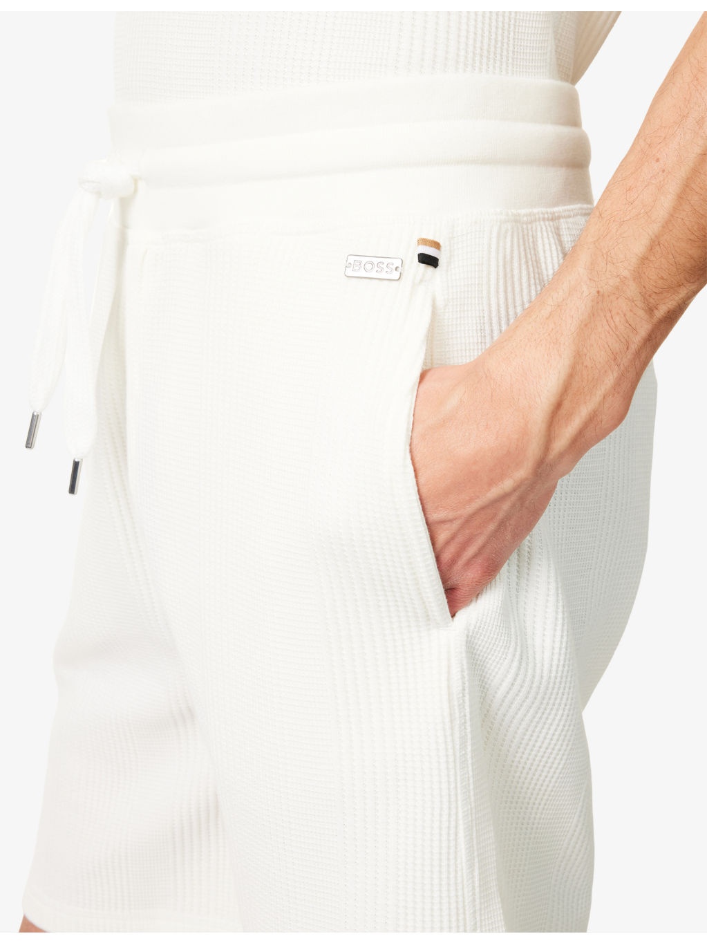 Structure Waffle-Texture Cotton-Blend Shorts - 5