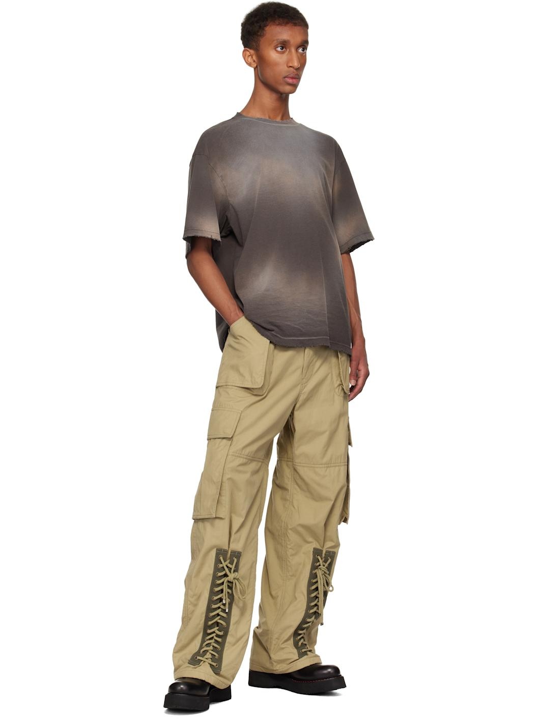 Khaki Military Cargo Pants - 4