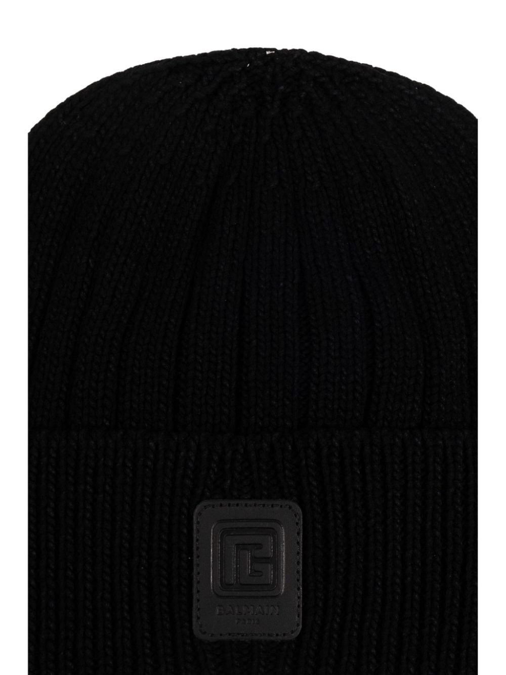 logo-patch ribbed knit beanie - 4