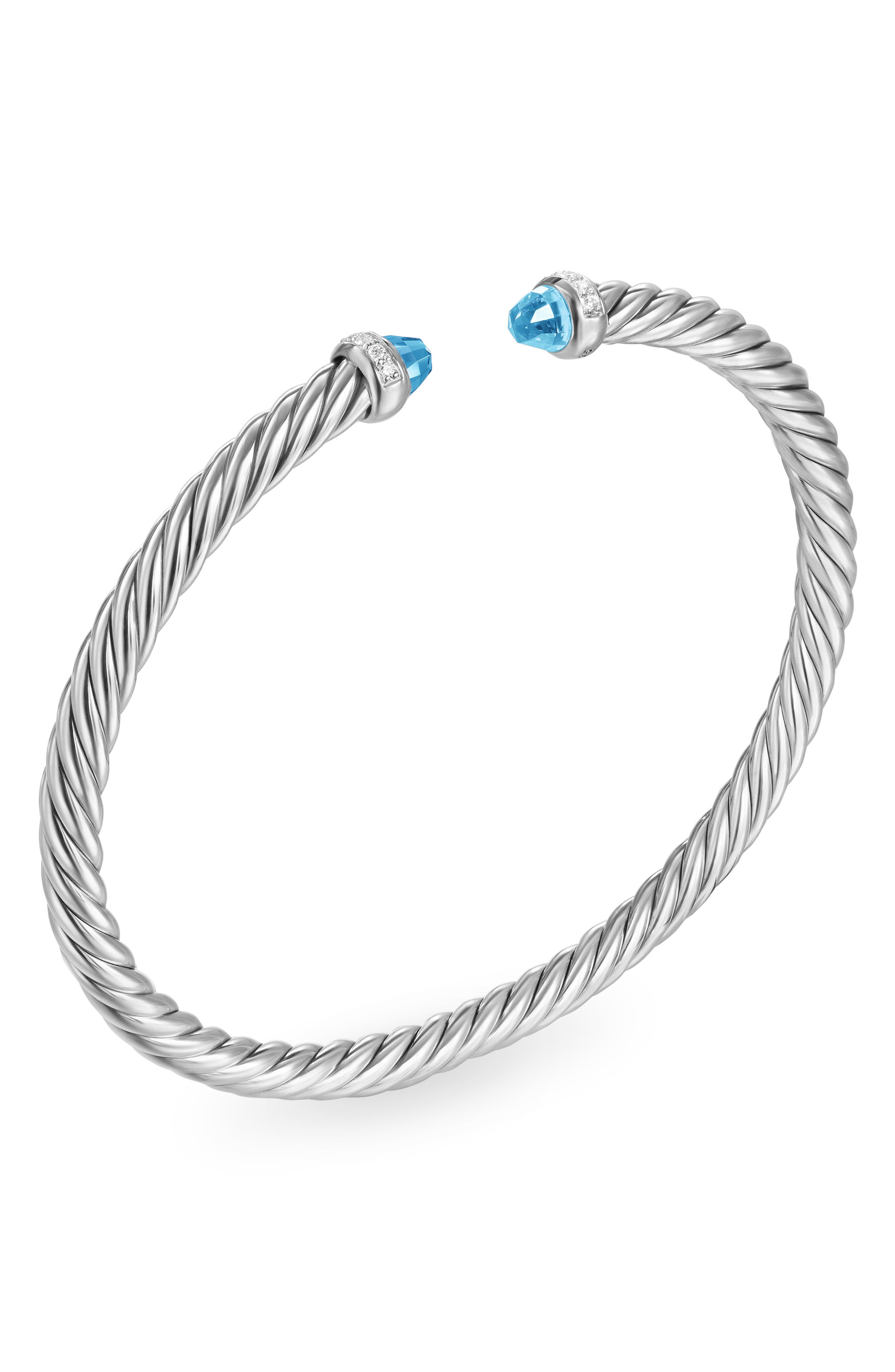 David Yurman Classic Cablespira® Bracelet, 4mm in Blue Topaz at Nordstrom - 5
