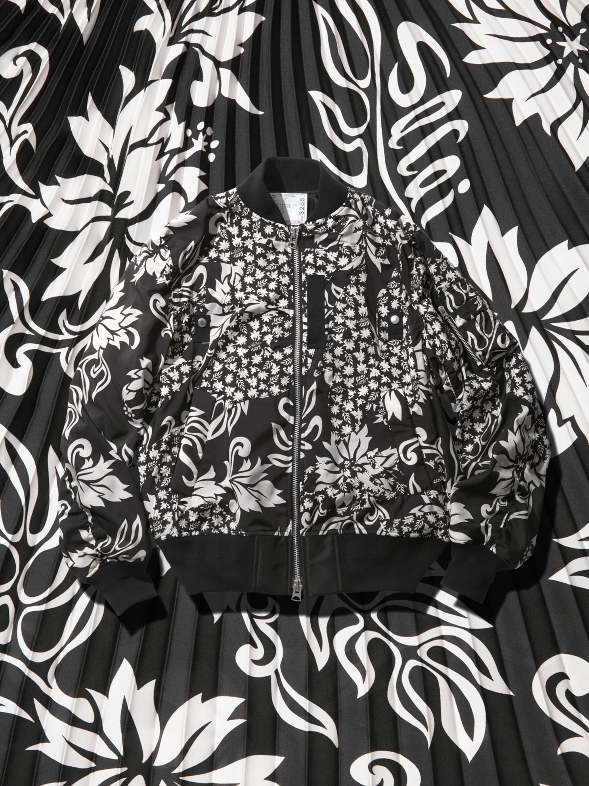 Floral Embroidered Patch Blouson - 2