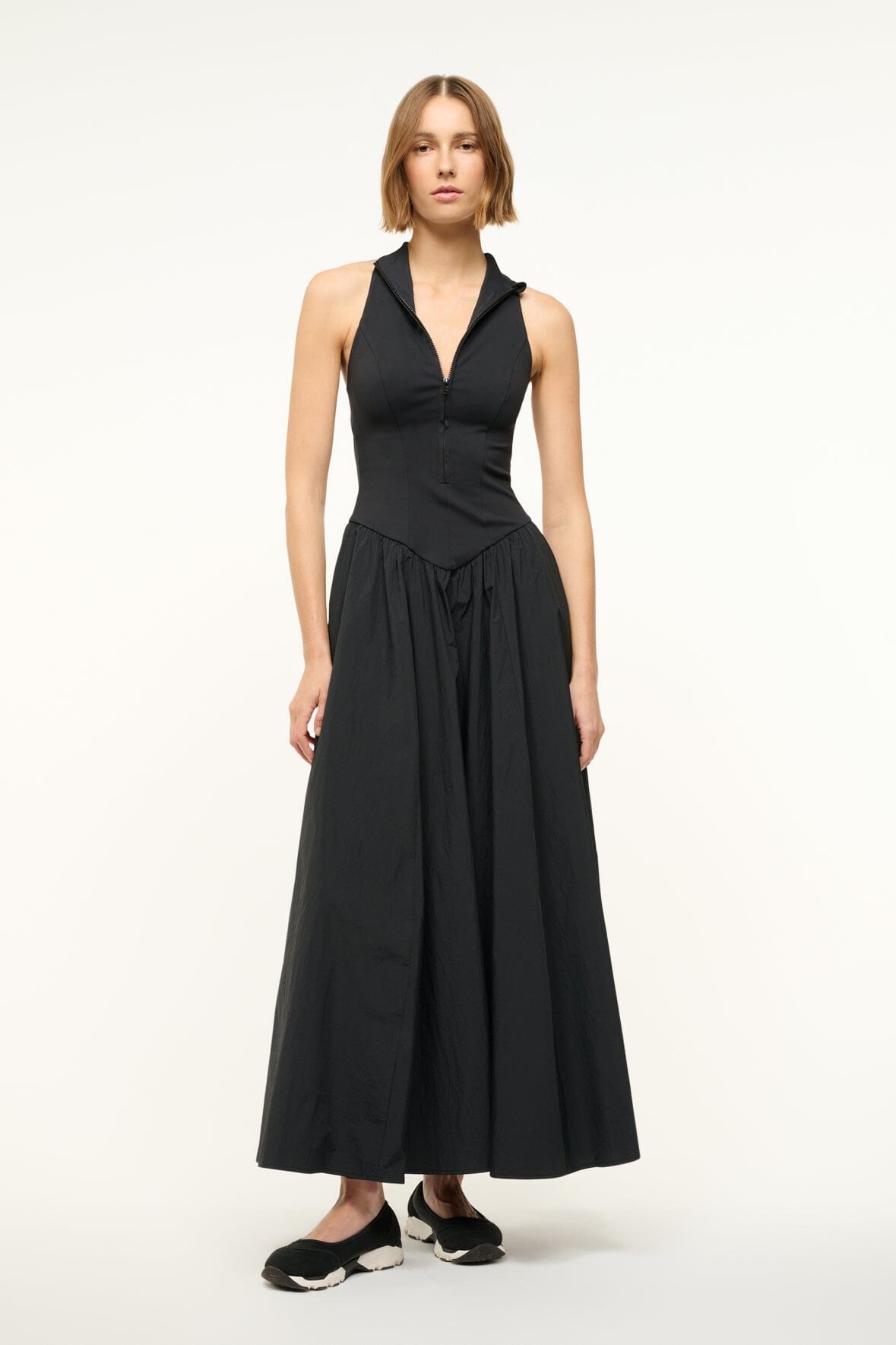 STAUD CREVASSE MAXI DRESS BLACK - 2