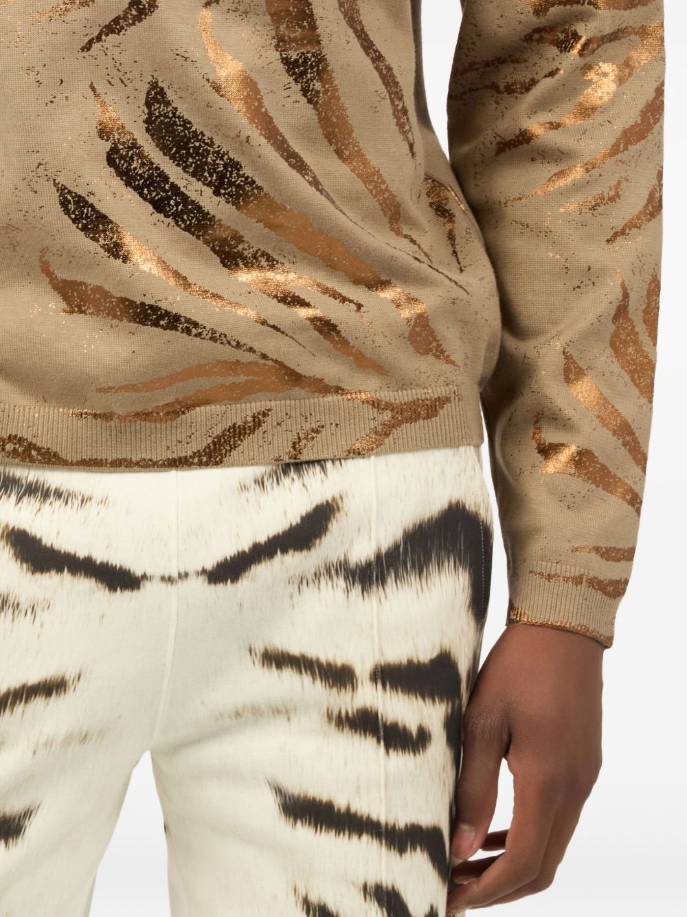 zebra-print sweatshirt - 6