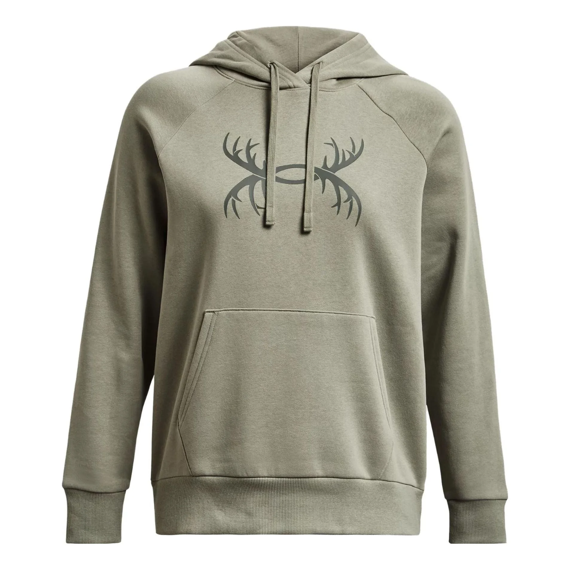 (WMNS) Under Armour Rival Fleece Antler Hoodie 'Light Green' 1380262-504 - 1
