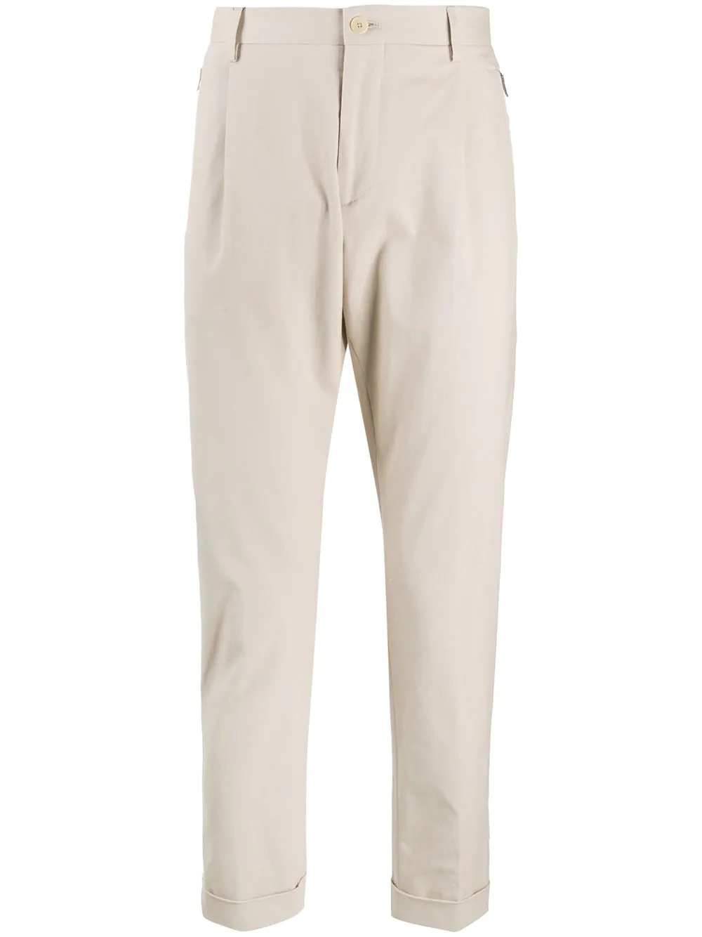 zip-pocket tapered trousers - 1