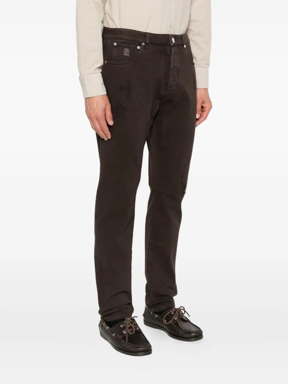 Brunello Cucinelli Men Dyed Denim Pants - 4