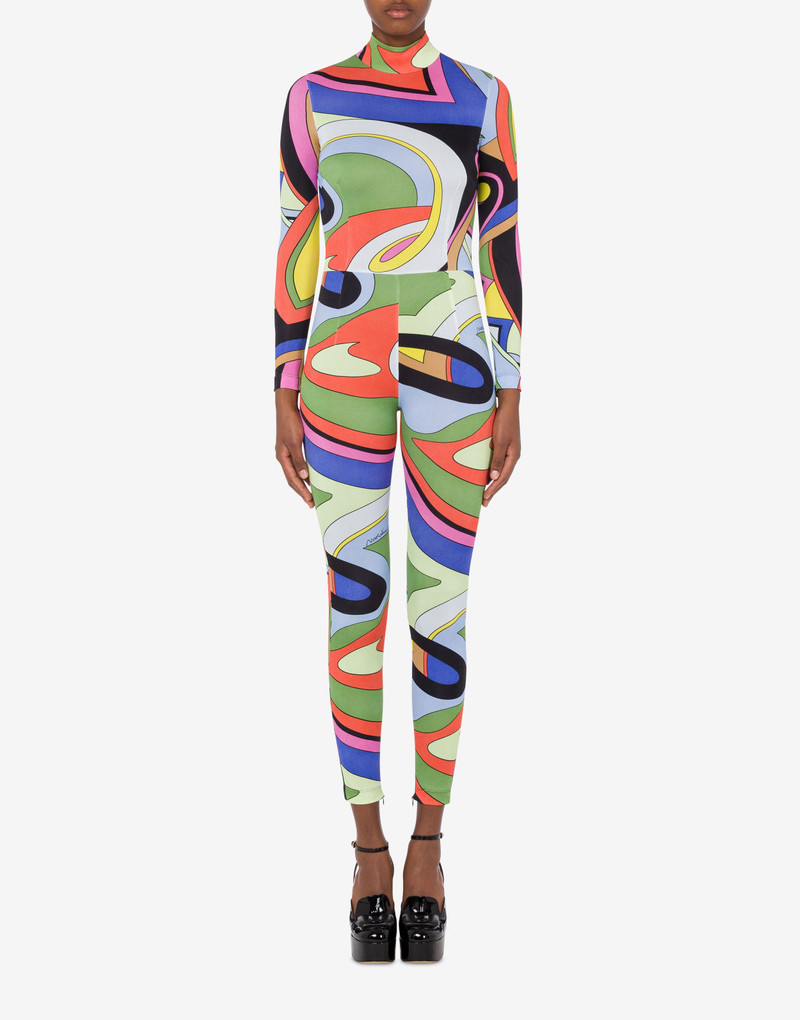 Moschino MULTICOLOUR PRINT JERSEY JUMPSUIT outlook