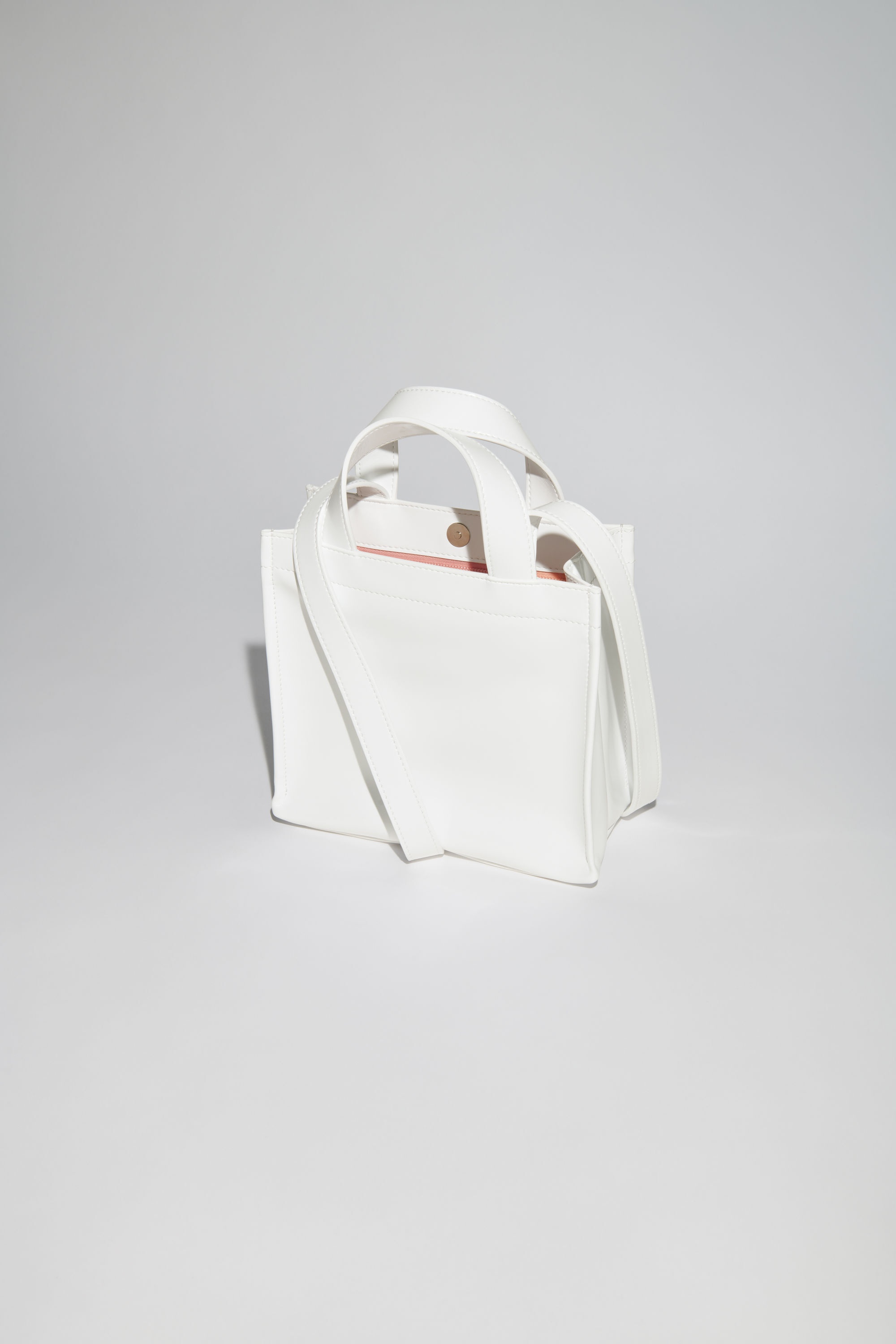 Logo mini shoulder tote bag - White - 3