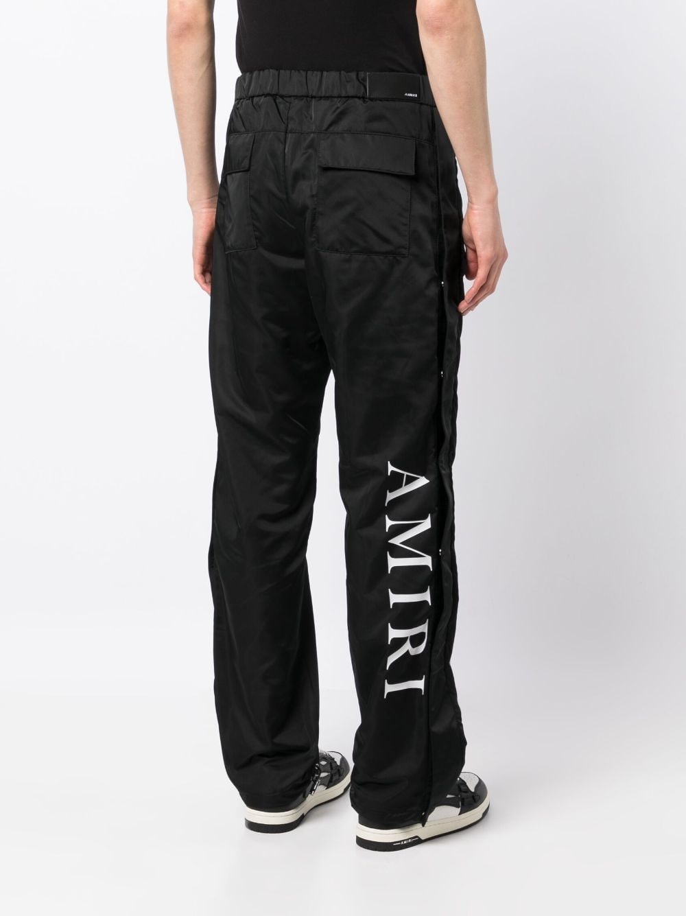 logo-print straight-leg trousers - 4