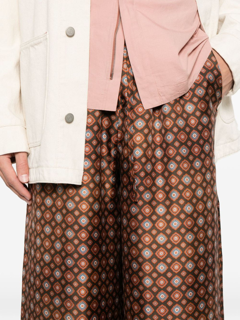 geometric-print silk trousers 5