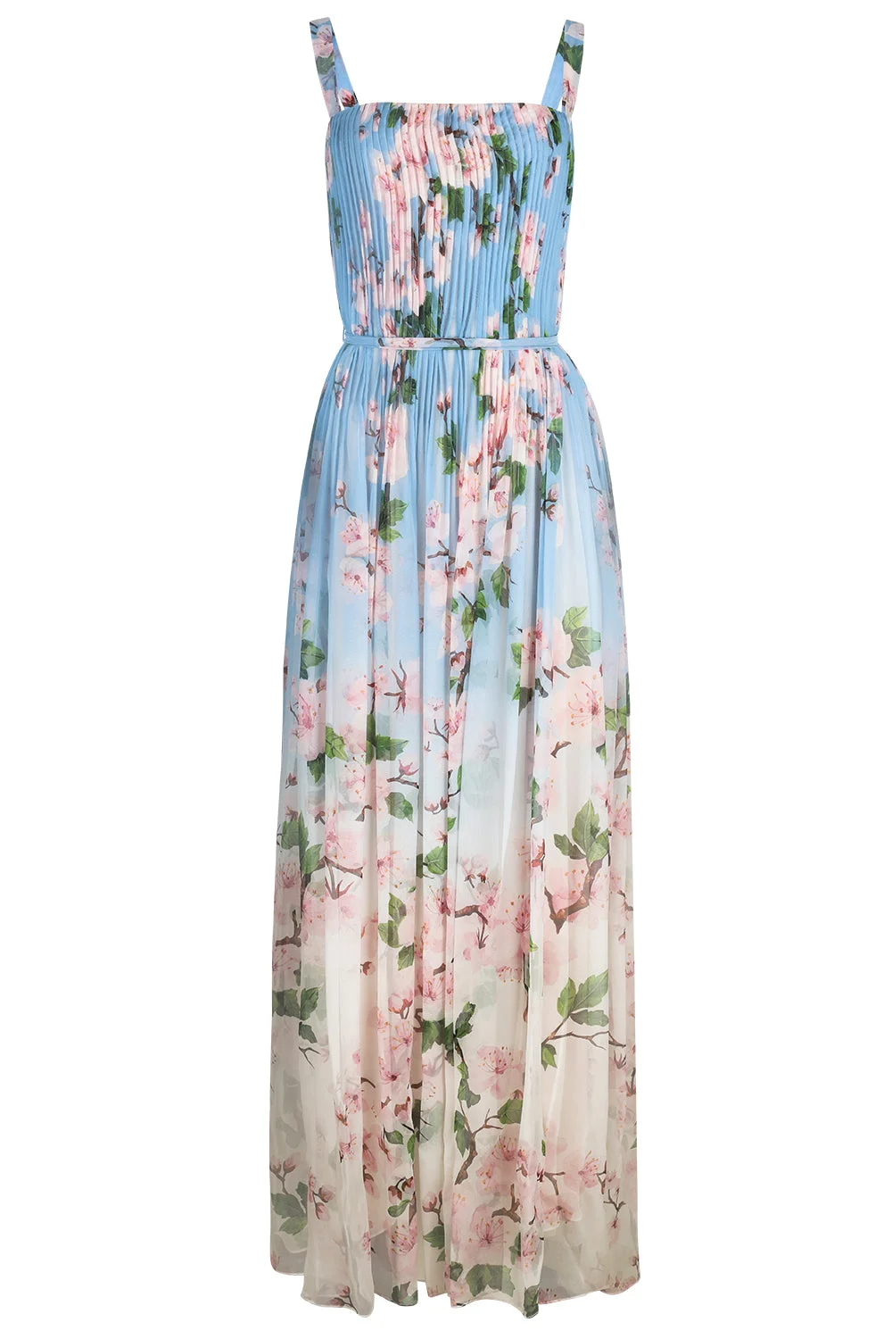 Pleated Ombre Cherry Blossom Gown - 1