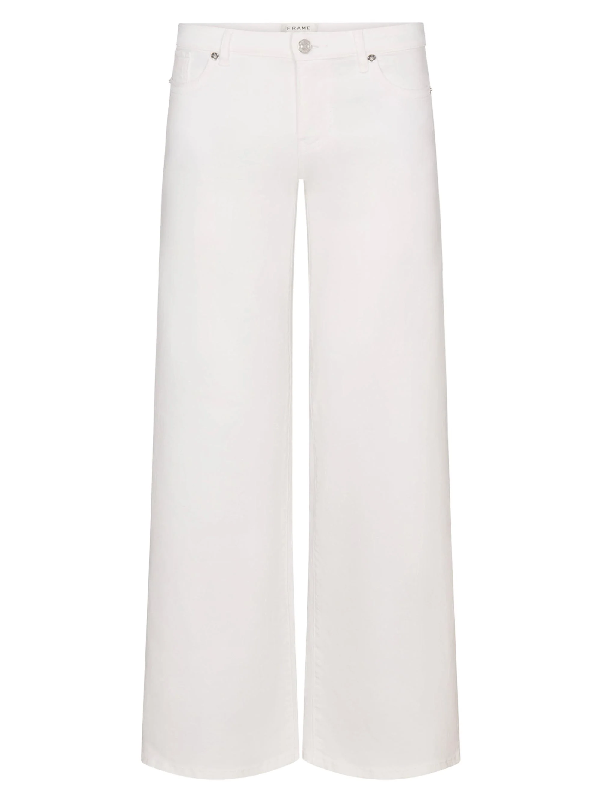 Women's Le Slim Palazzo Mid-Rise Jeans - White - 1