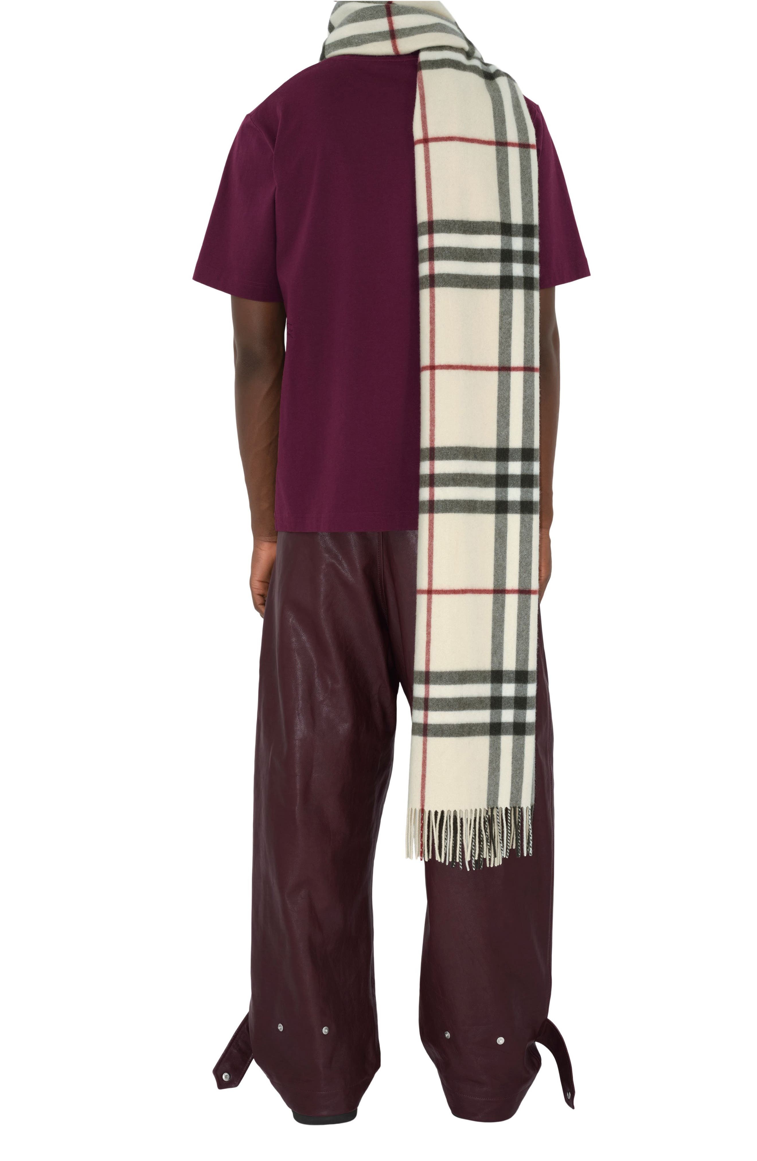 Giant Check Washed Cashmere Scarf - 4