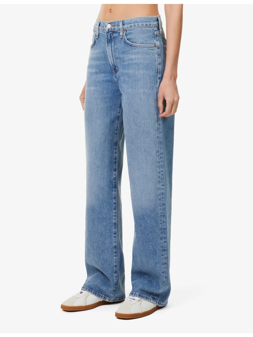 Harper straight-leg mid-rise recycled-cotton denim jeans - 3