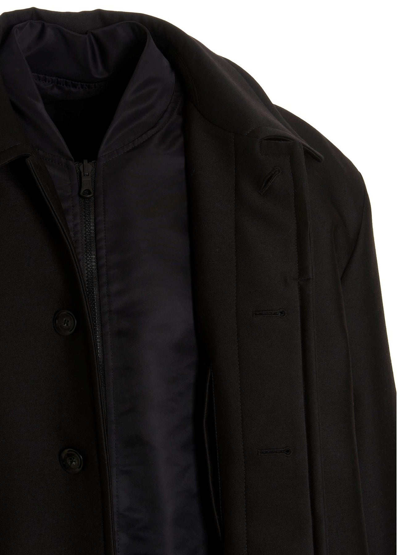 トレンチコート Valentino Pink PP Collection reversible long coat Black Valentino Valentino Pink Pp Collection Reversible Long Coat