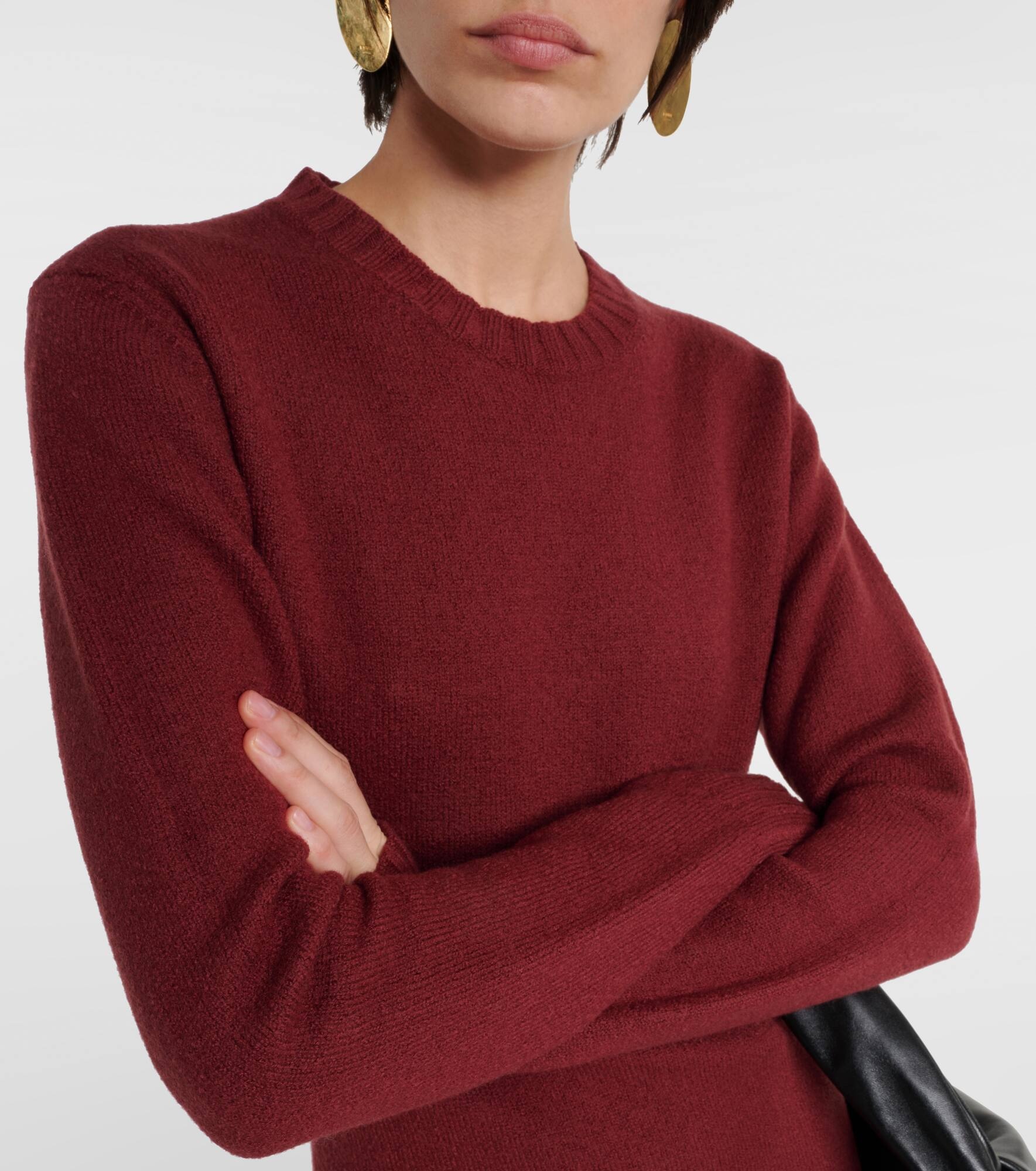 Asymmetric wool midi dress - 4