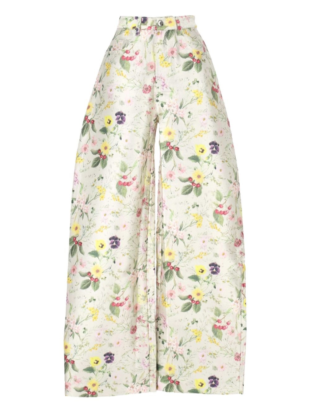 floral-print trousers - 2