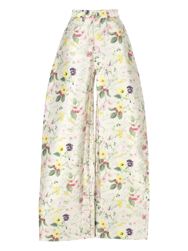 MARQUES’ALMEIDA floral-print trousers outlook