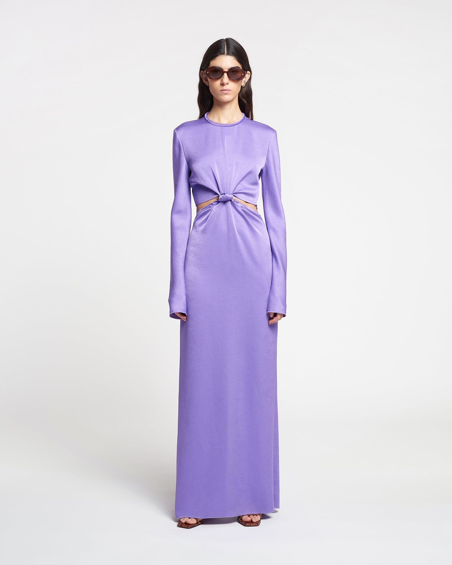 Cut-Out Crisp-Satin Maxi Dress - 2