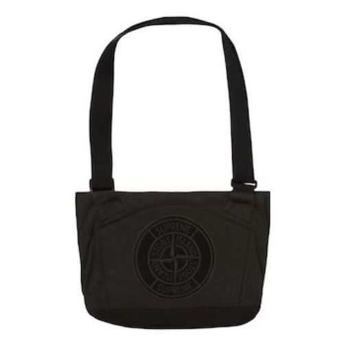 Supreme x Stone Island Stripe Messenger Bag 'Black White' SUP-SS22-776 - 2