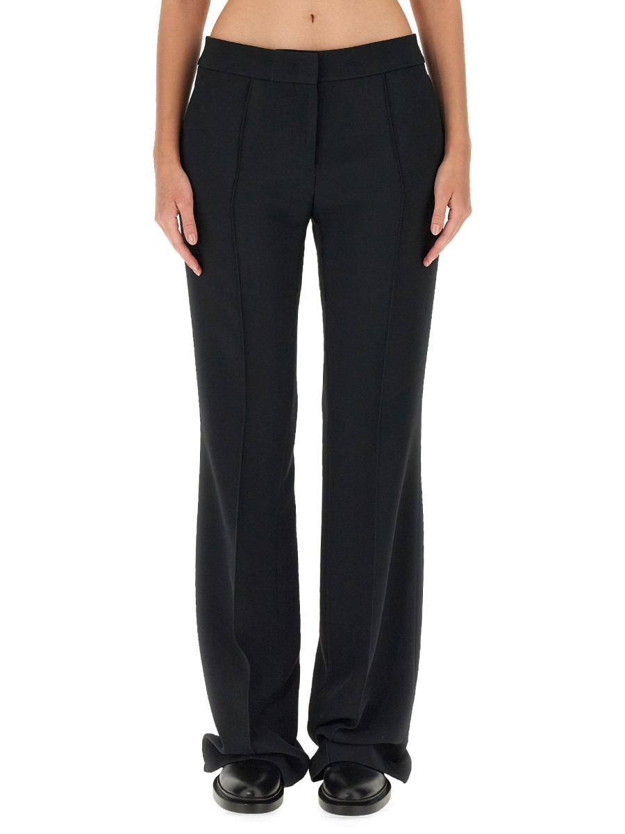 JIL SANDER VISCOSE BLEND PANTS - 1