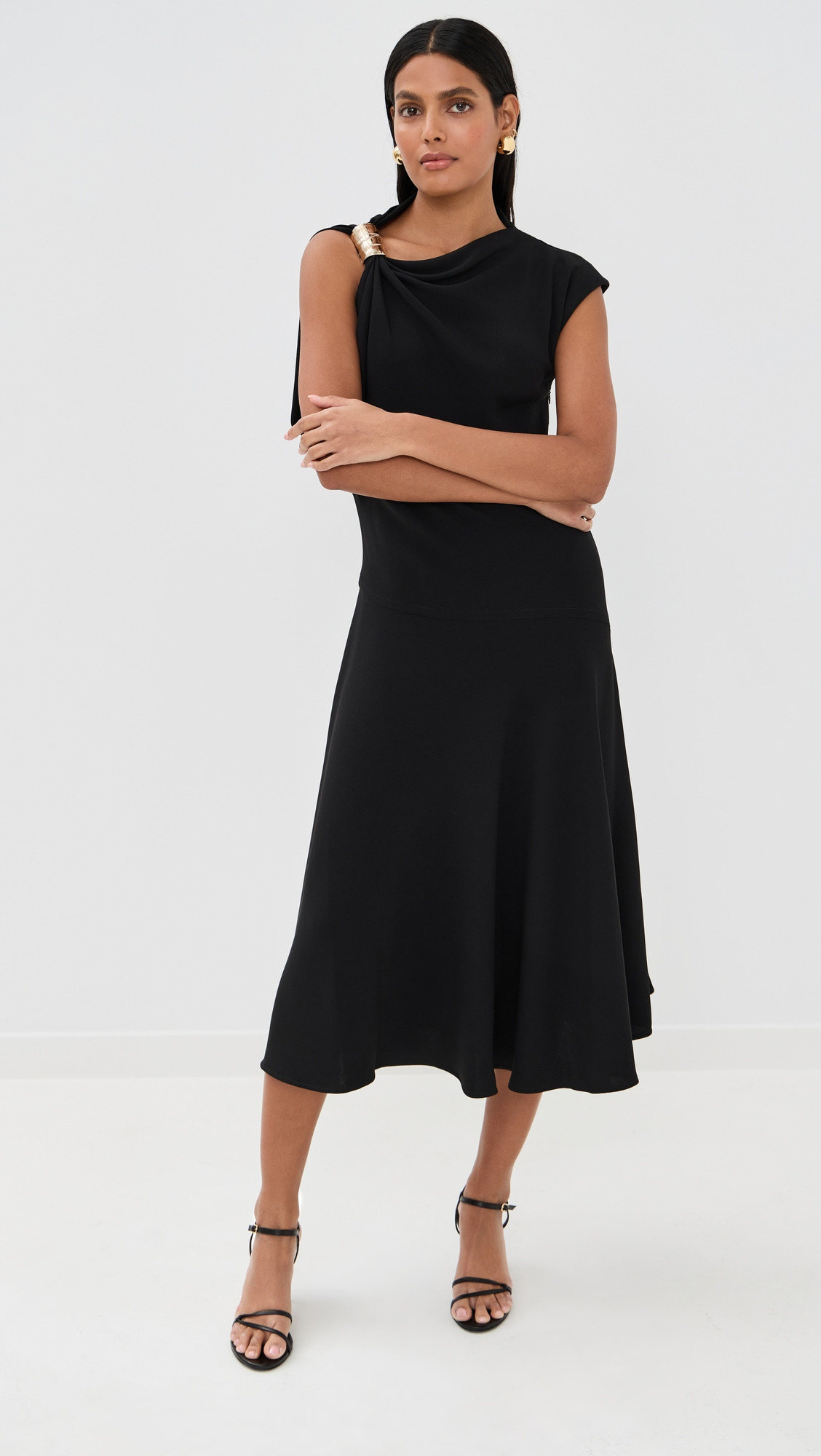 Rue Dress In Light Matte Double Crepe - 6