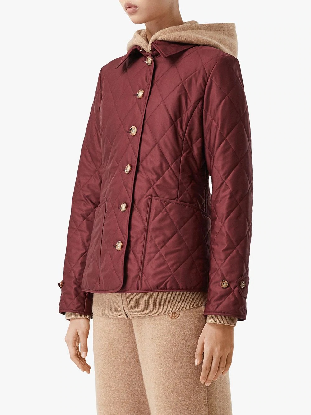 quilted fitted jacket - 3