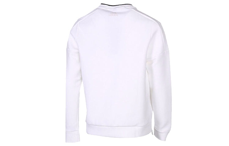 (WMNS) adidas Sports Stylish Pullover Round Neck Long Sleeves White EH3857 - 2