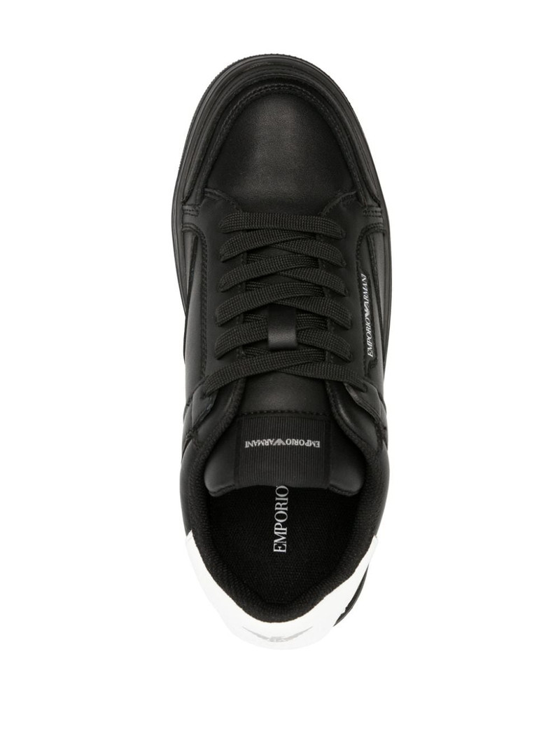 logo-print leather sneakers 4