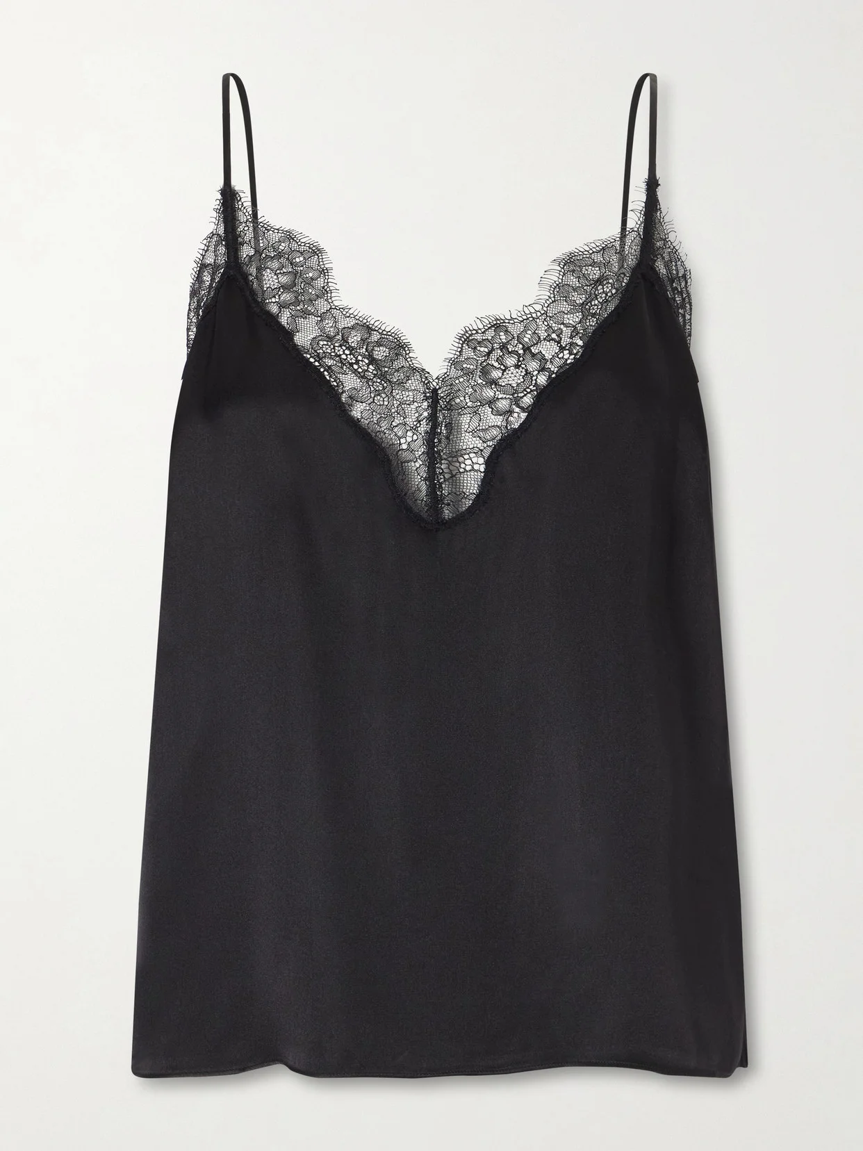 Mael Lace-trimmed Silk-blend Satin Top - 1
