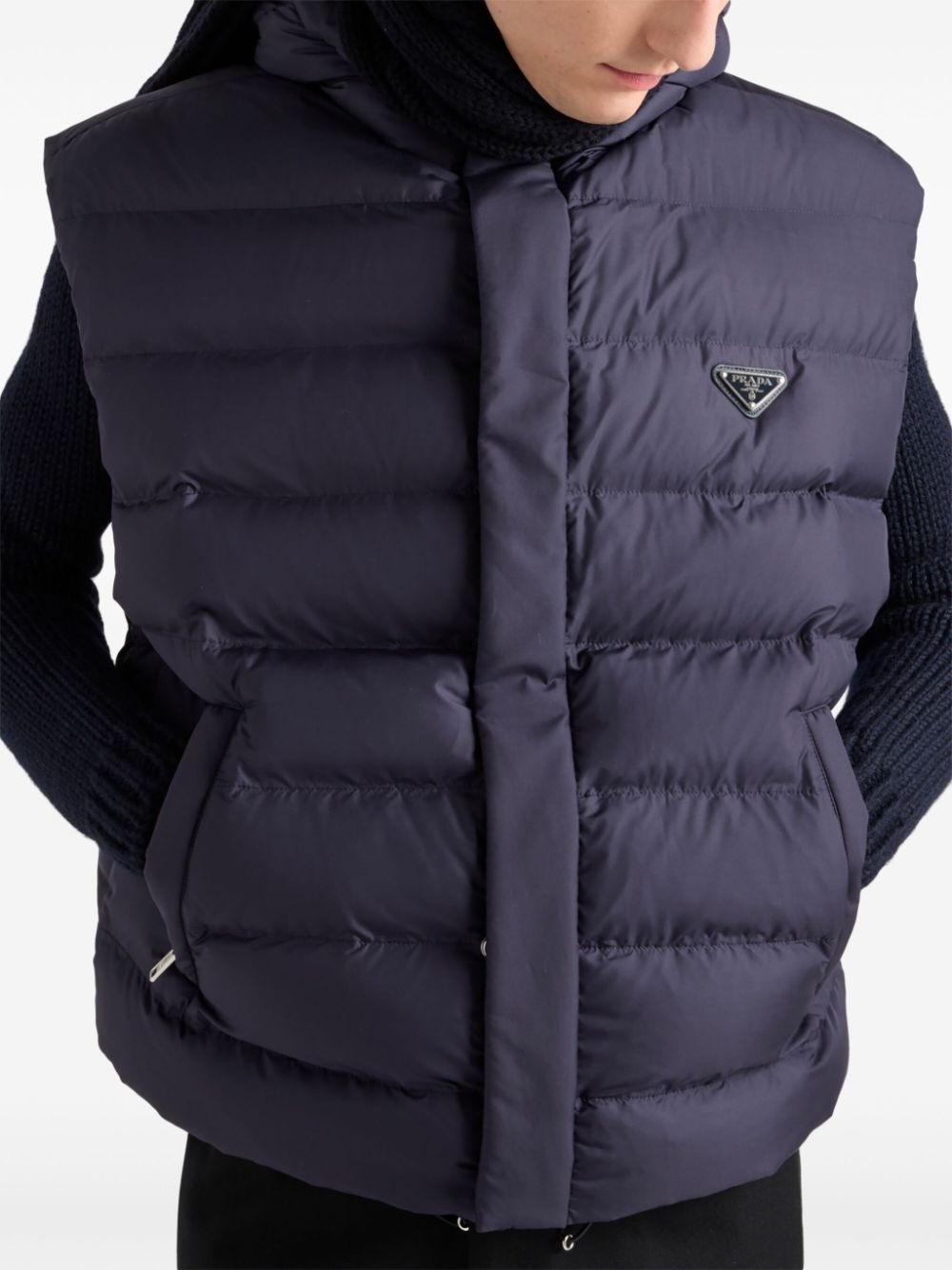 down hooded vest - 5