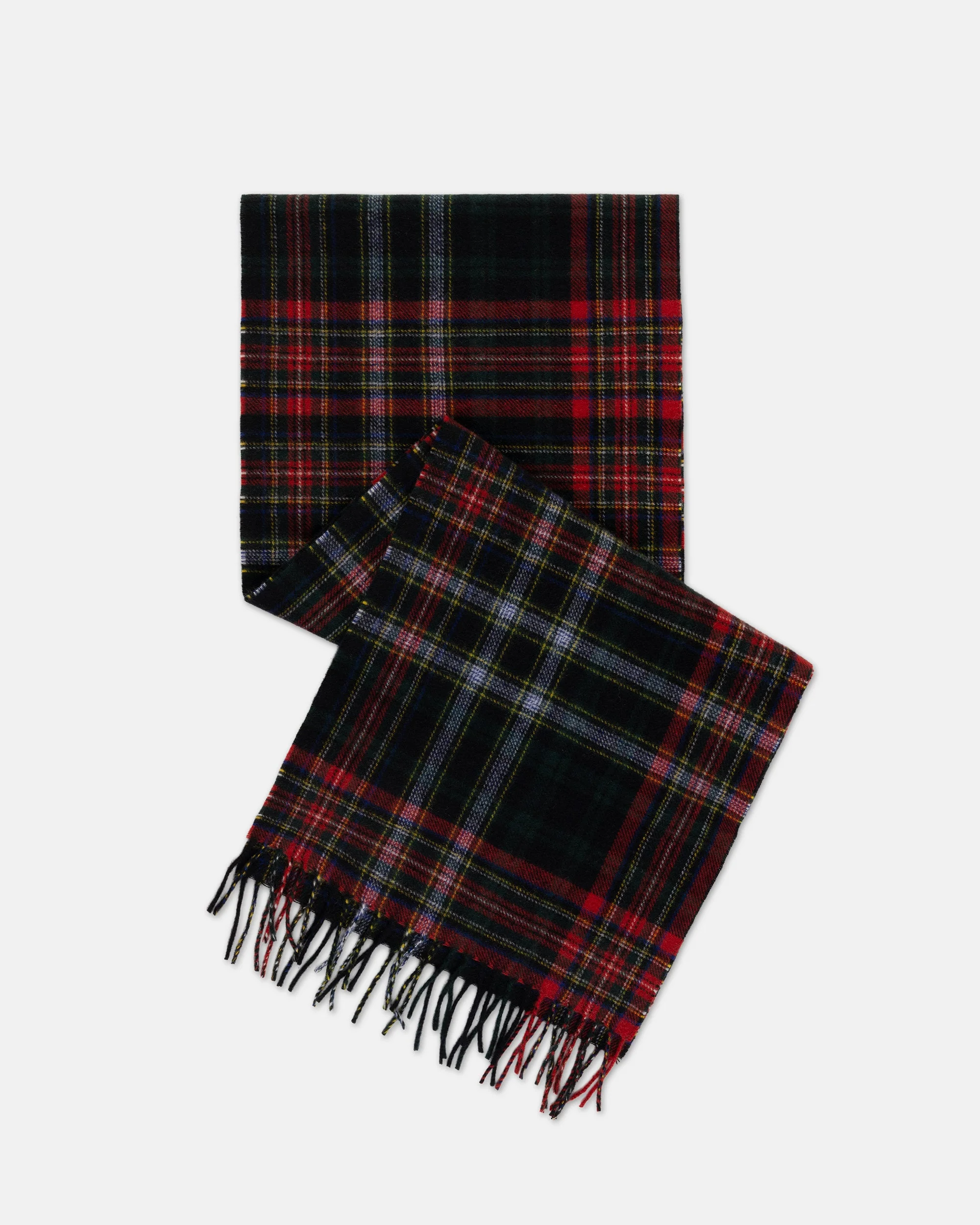 MADE-IN-ENGLAND TARTAN CASHMERE MUFFLER - 1