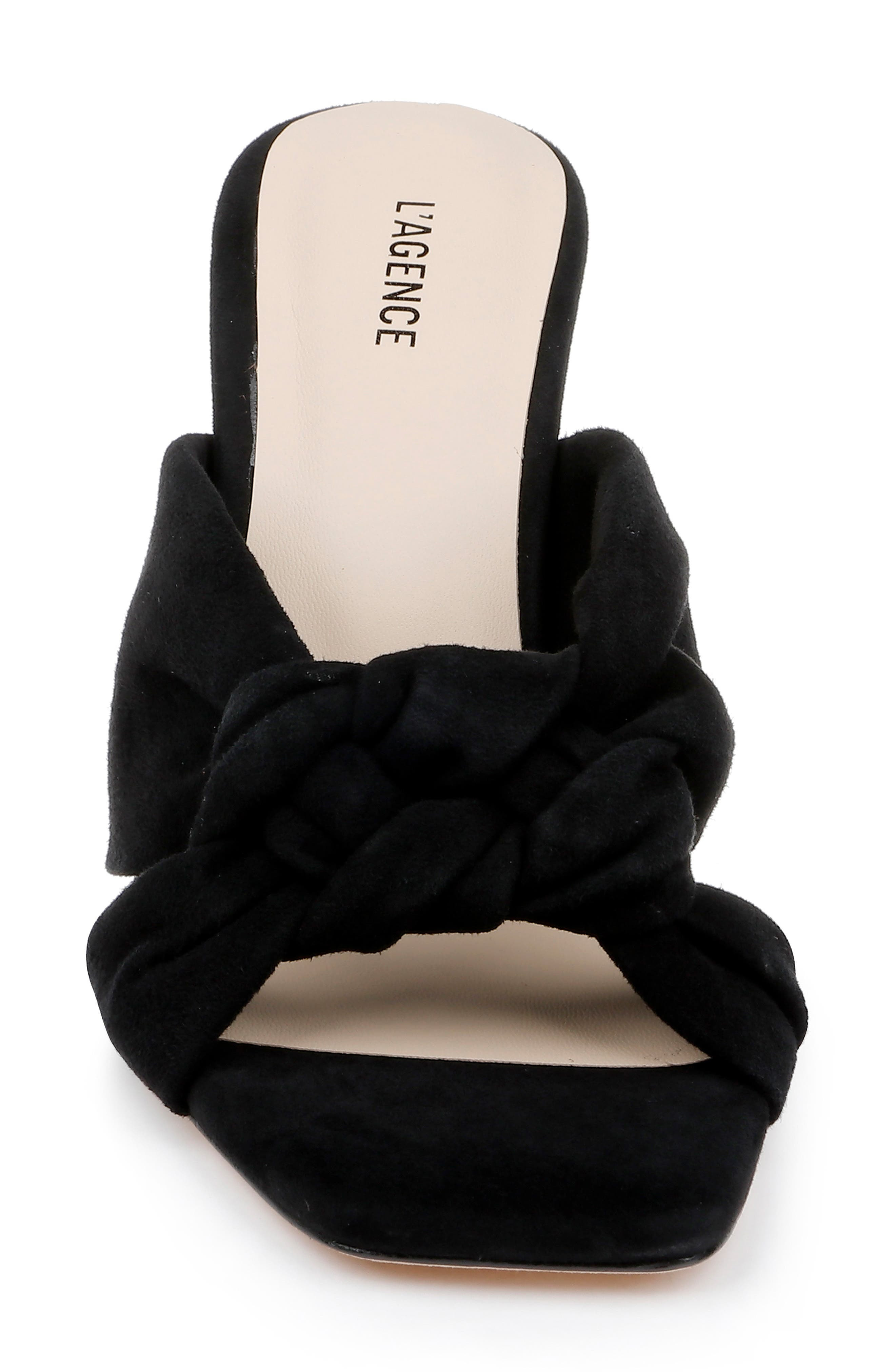 L'AGENCE Leonie Slide Sandal in Black Suede at Nordstrom - 4