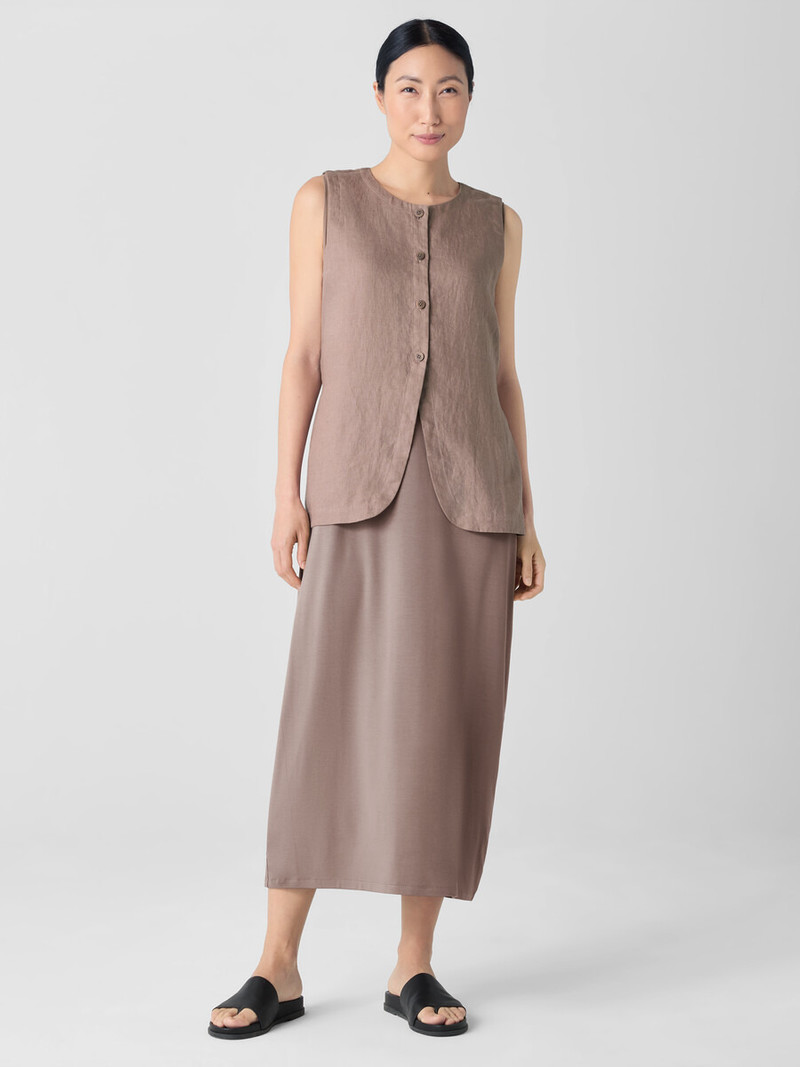 Stretch Jersey Knit Round Neck Dress 3