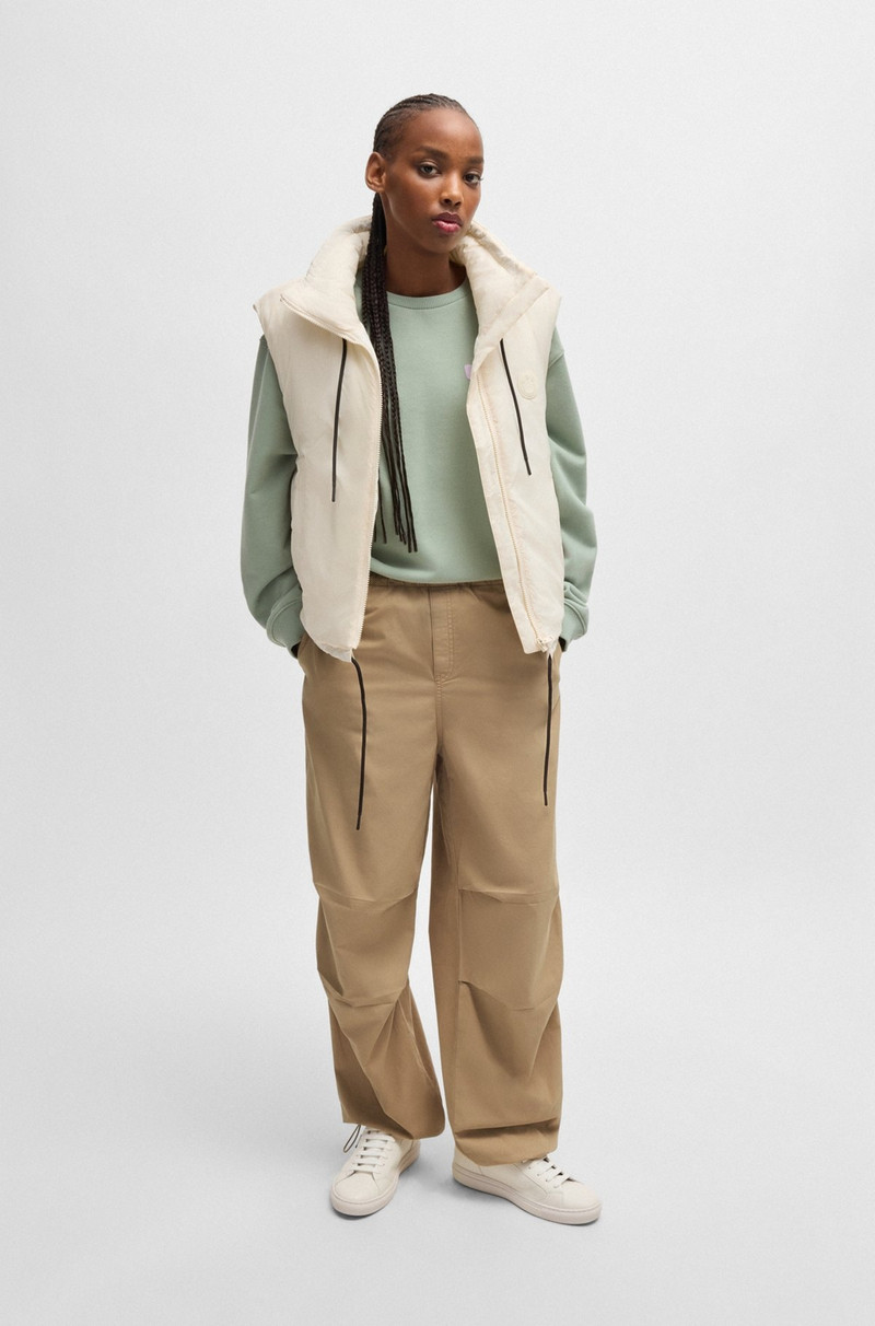 HUGO BAGGY-FIT PARACHUTE TROUSERS IN COTTON CANVAS outlook
