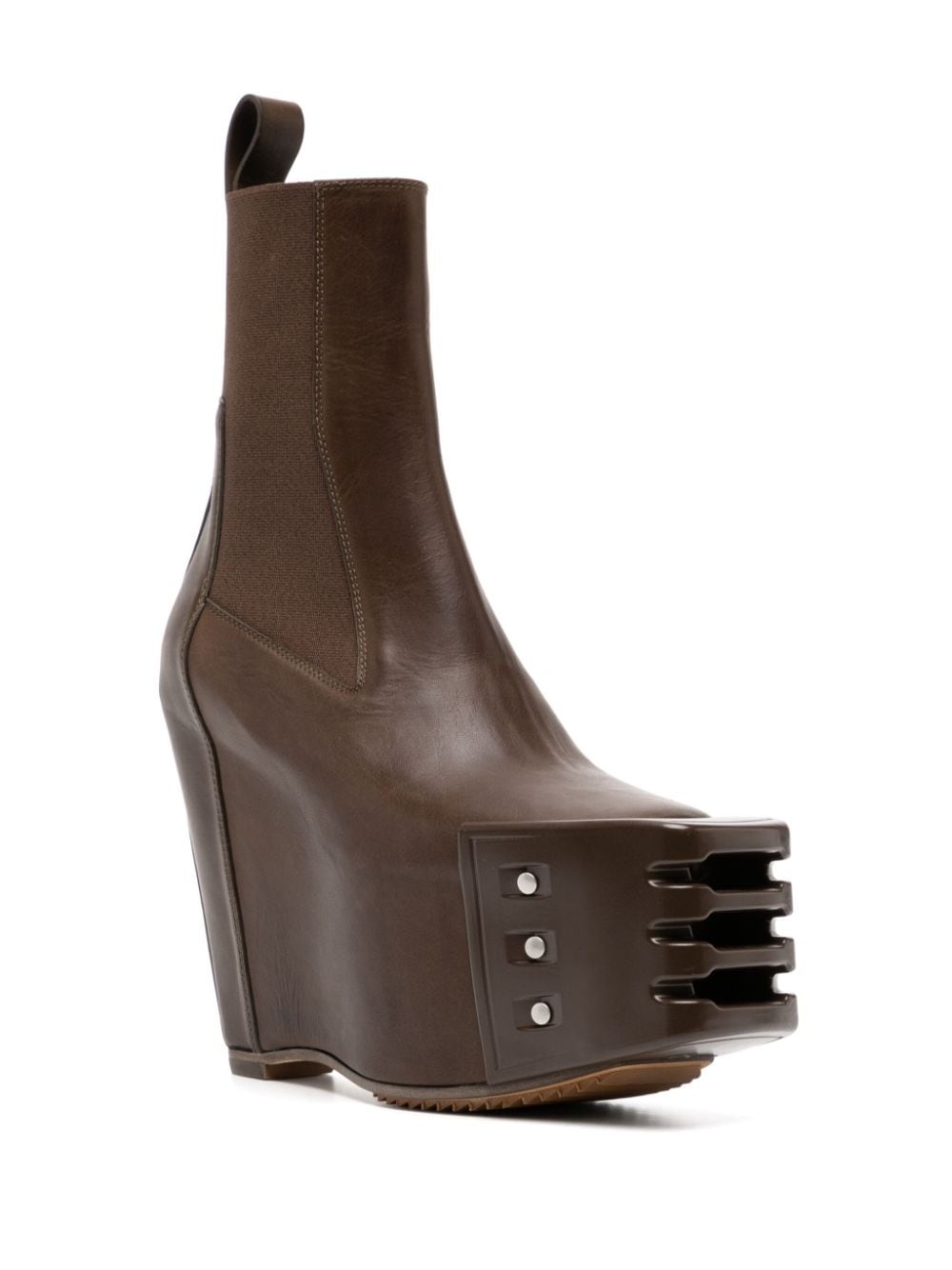 grilled wedge beatle boots - 2