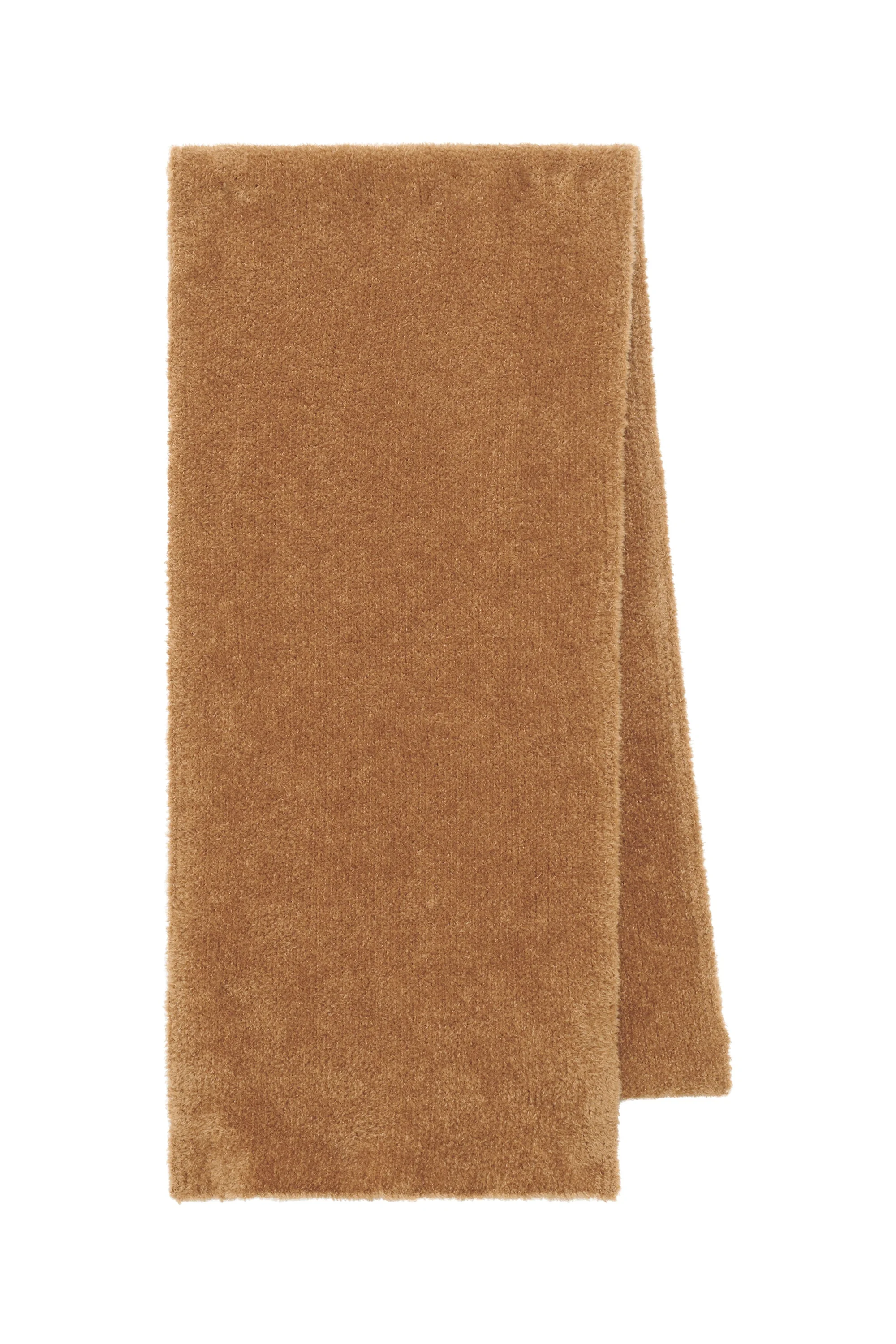 Eunoia Knit Scarf in Mid Camel Silk - 1