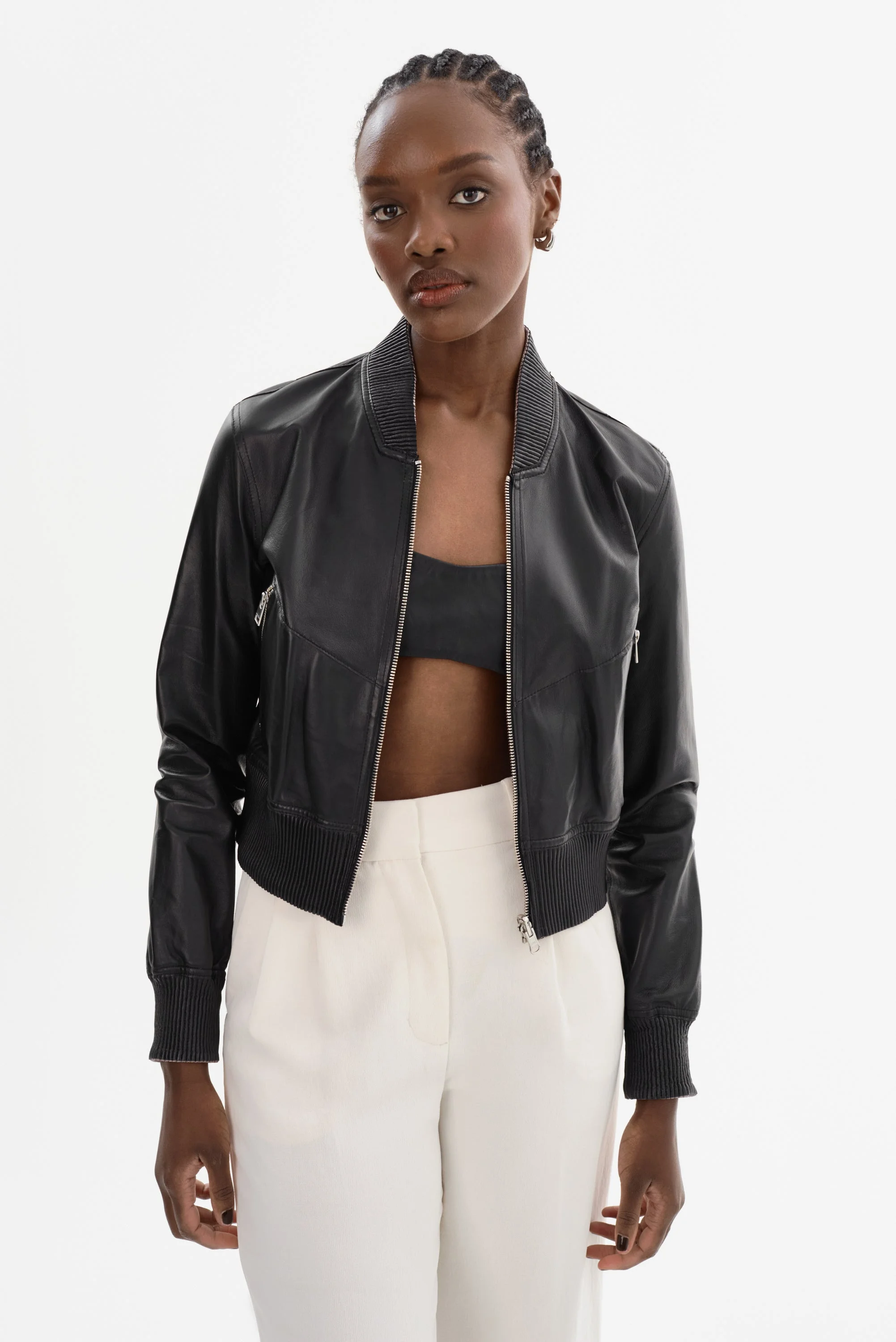 KORDELLA | Reversible Leather Bomber Jacket - 1