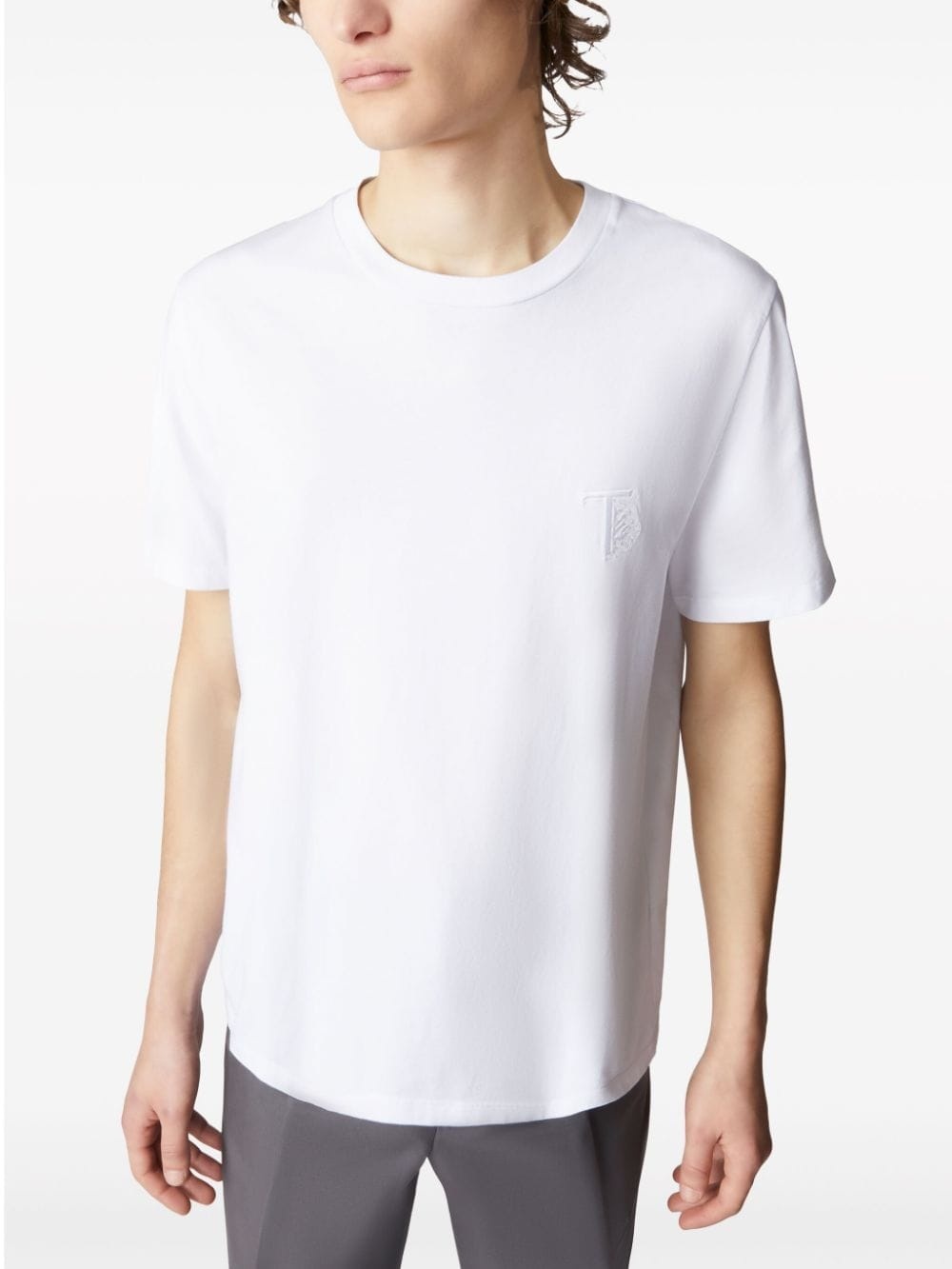 logo-embroidered cotton T-shirt - 5