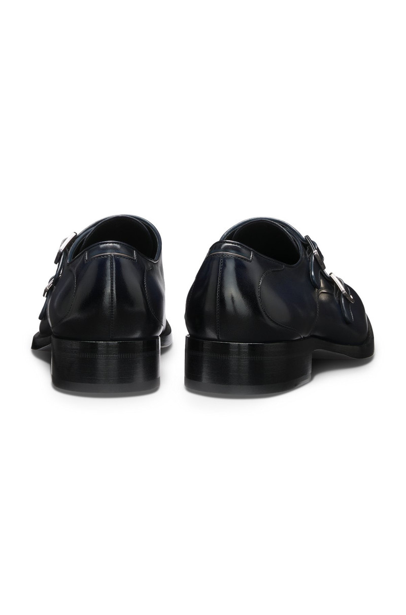 DOUBLE-STRAP MONK SHOES IN BURNISHED LEATHER 5