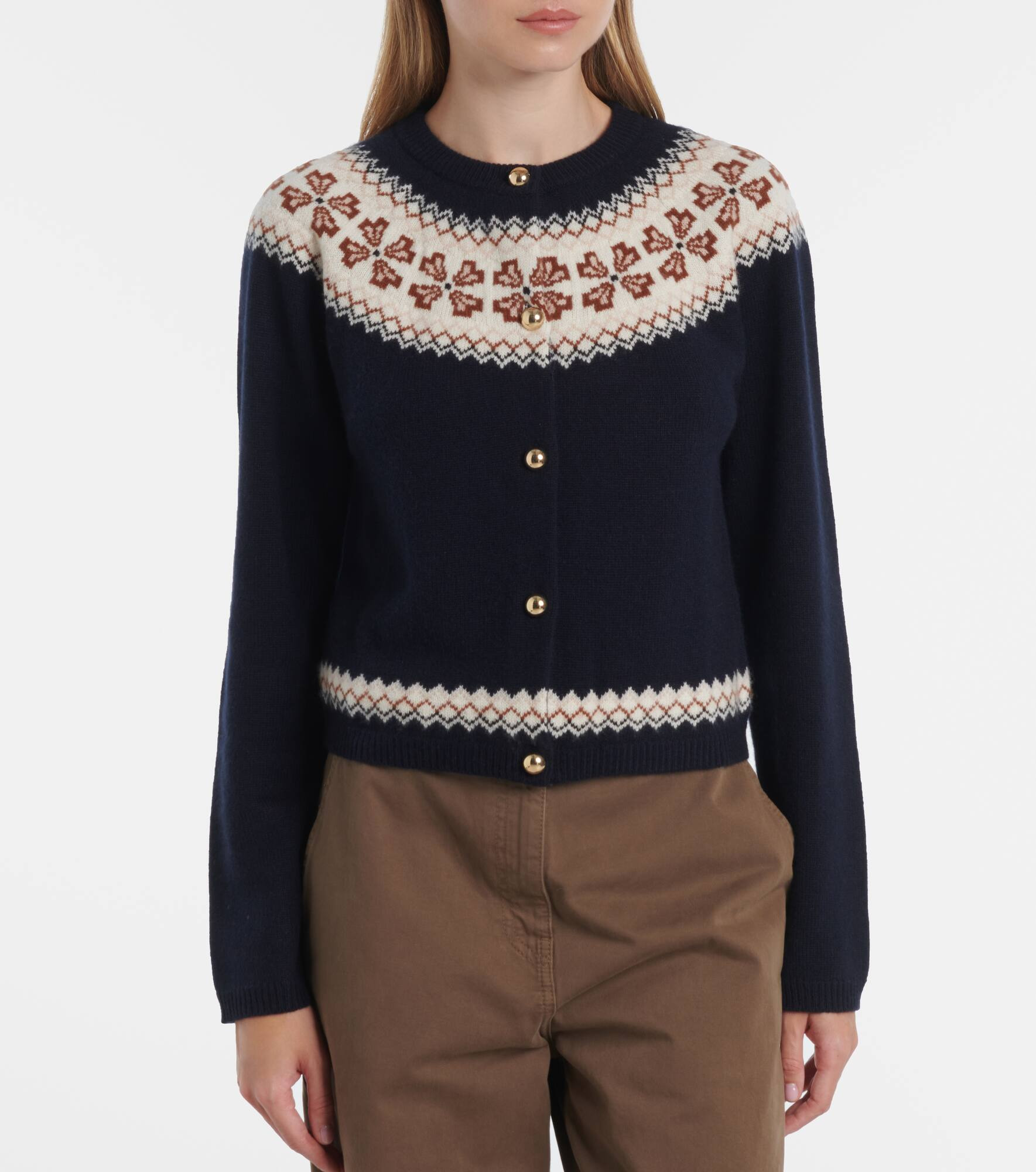 Fair Isle cashmere cardigan - 6