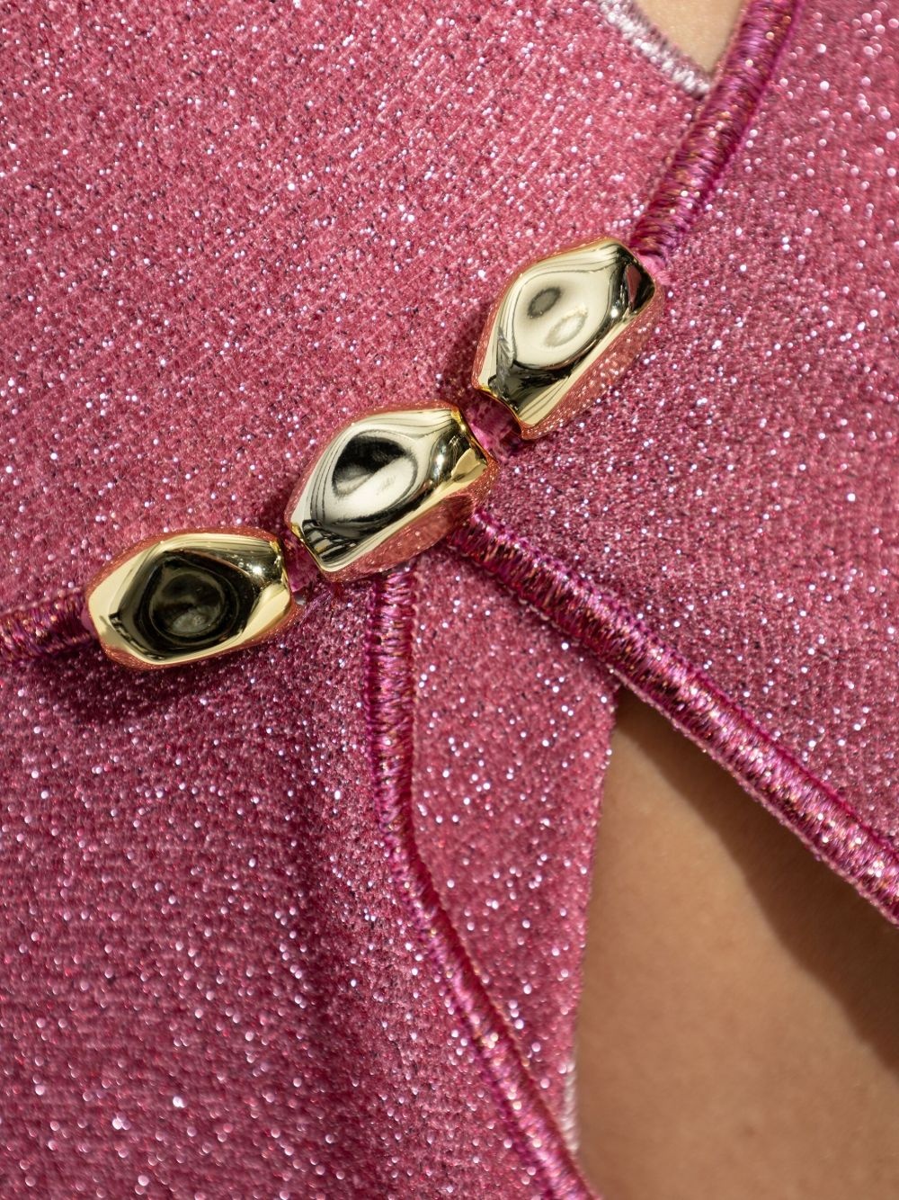 glitter-embellished wrap skirt - 5