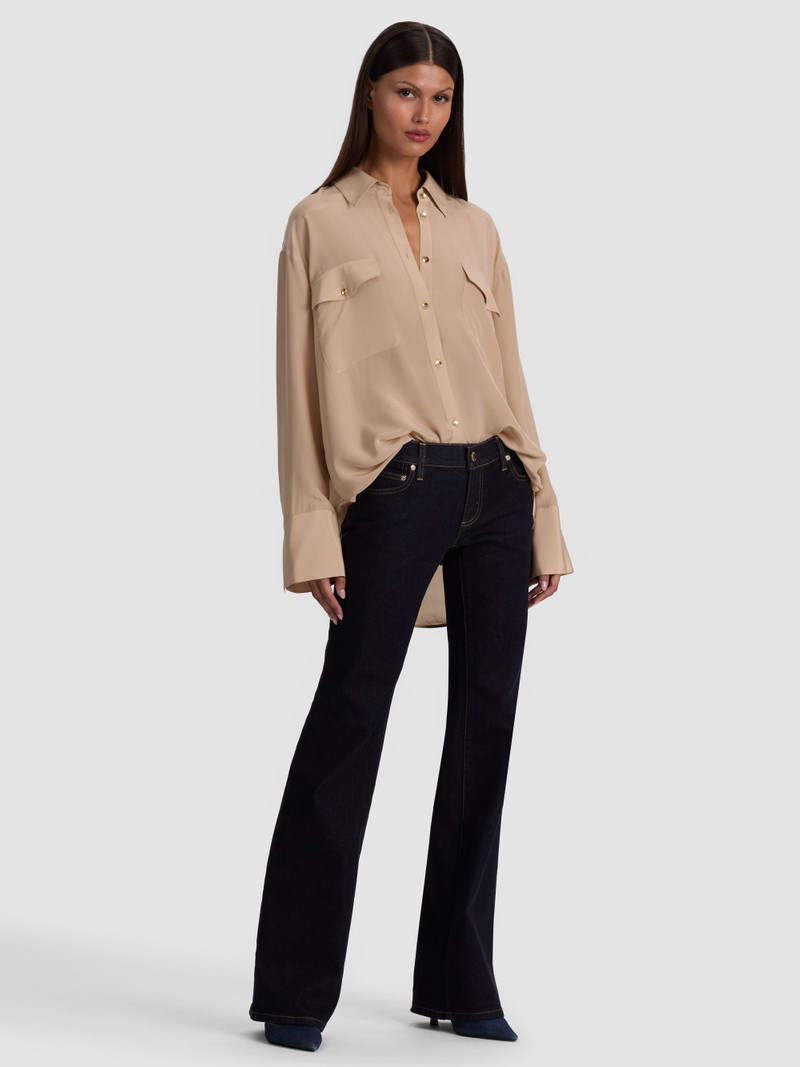 FINELY OVERSIZED SILK BUTTON DOWN 6