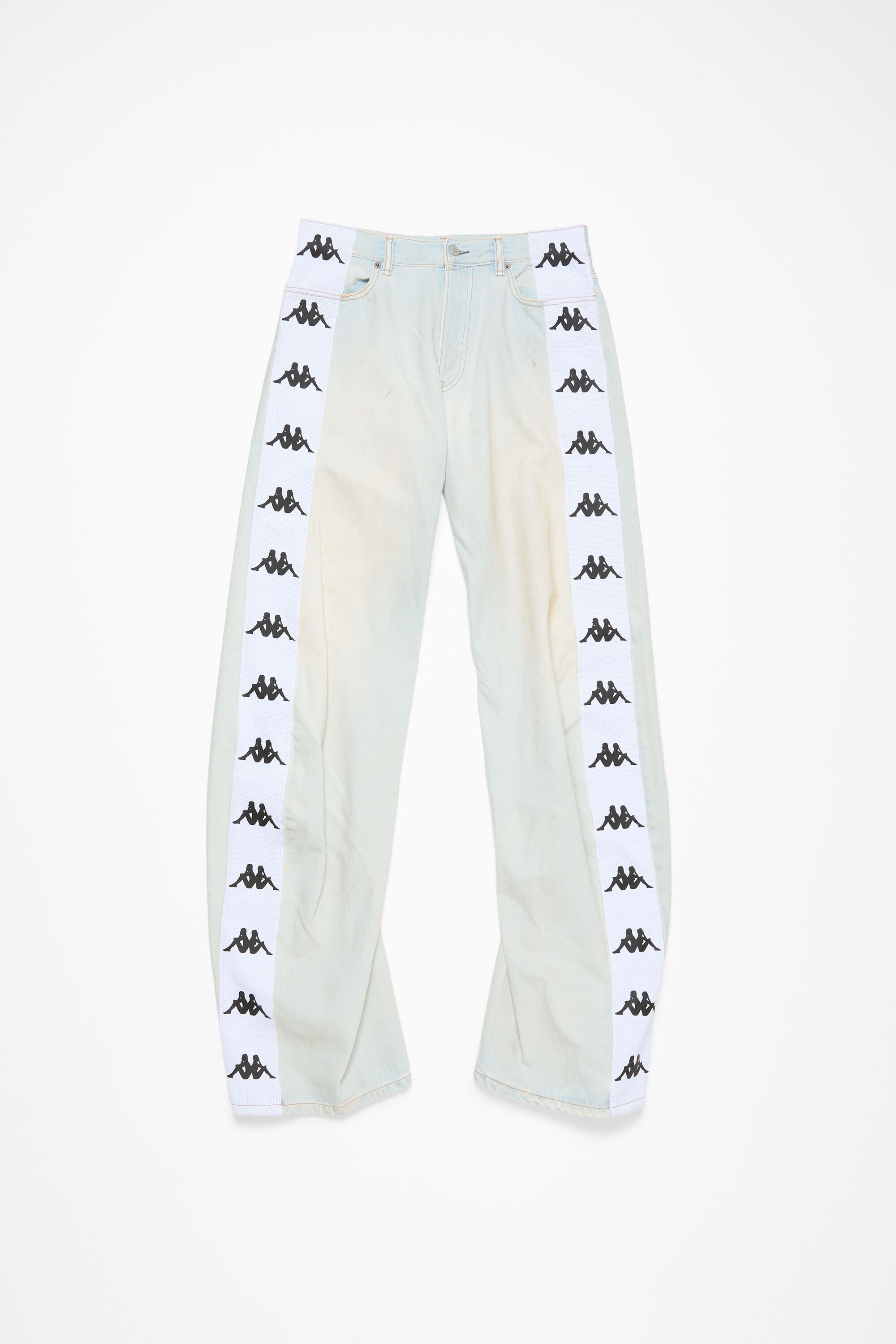 Loose fit jeans - 2006F Acne Studios x Kappa - Light blue/white - 9