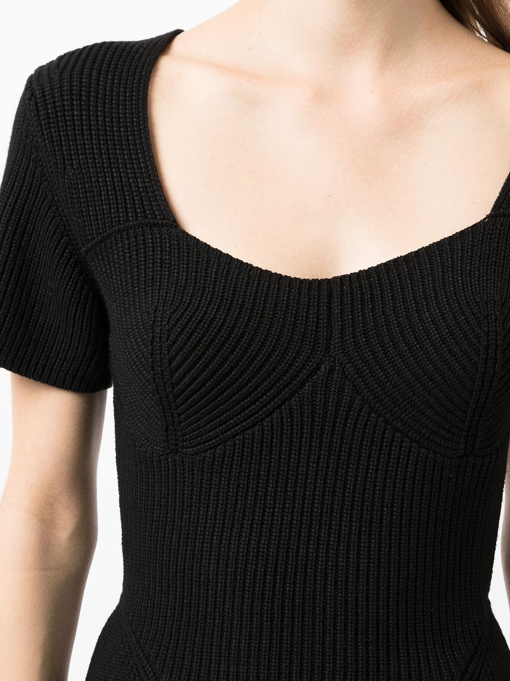 sweetheart-neck ribbed top - 5