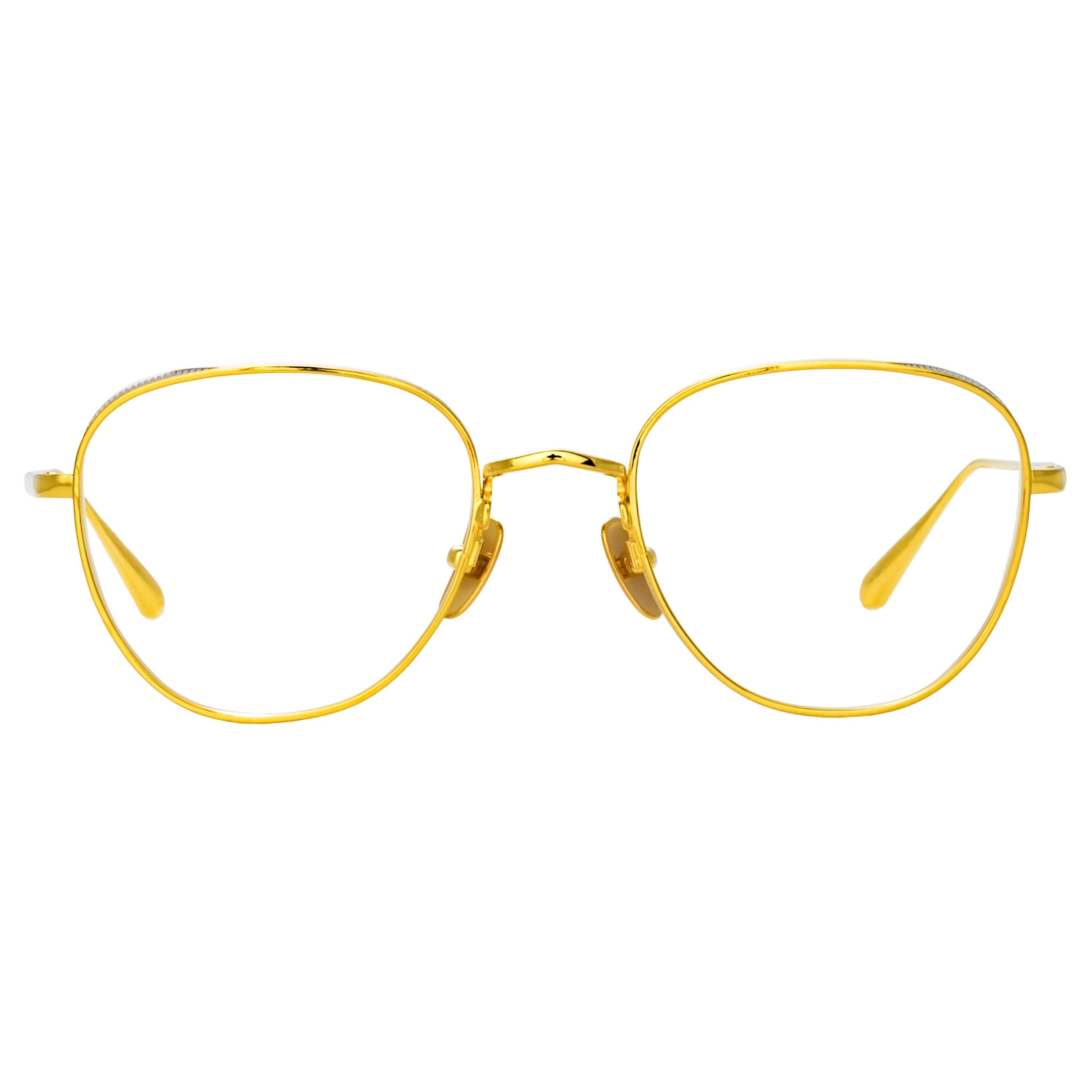 HARDY OVAL OPTICAL FRAME IN YELLOW GOLD - 1