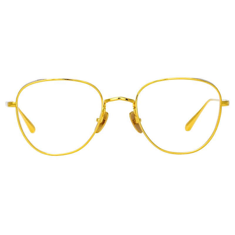 HARDY OVAL OPTICAL FRAME IN YELLOW GOLD - 1