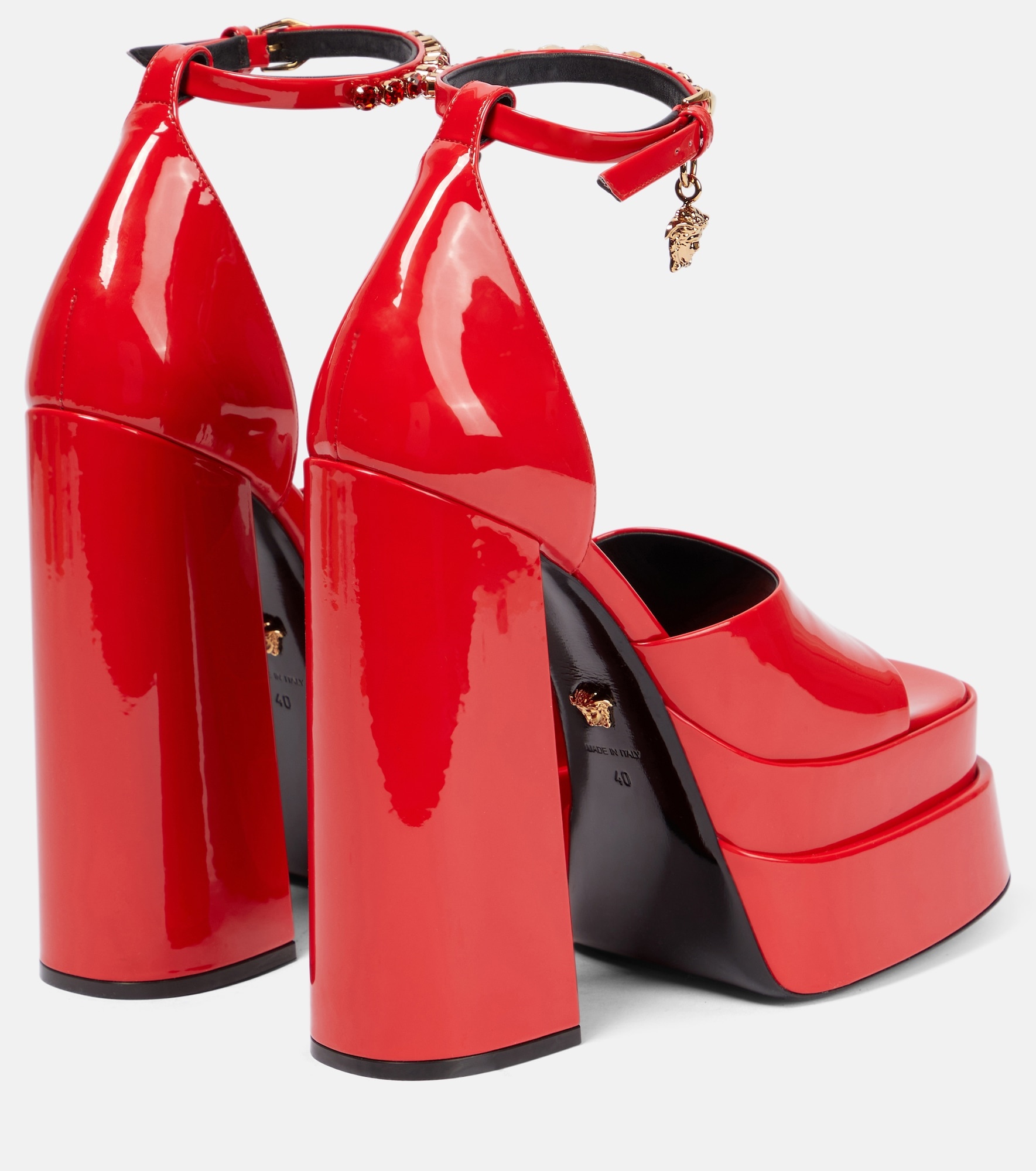 Medusa Aevitas patent leather platform sandals - 4